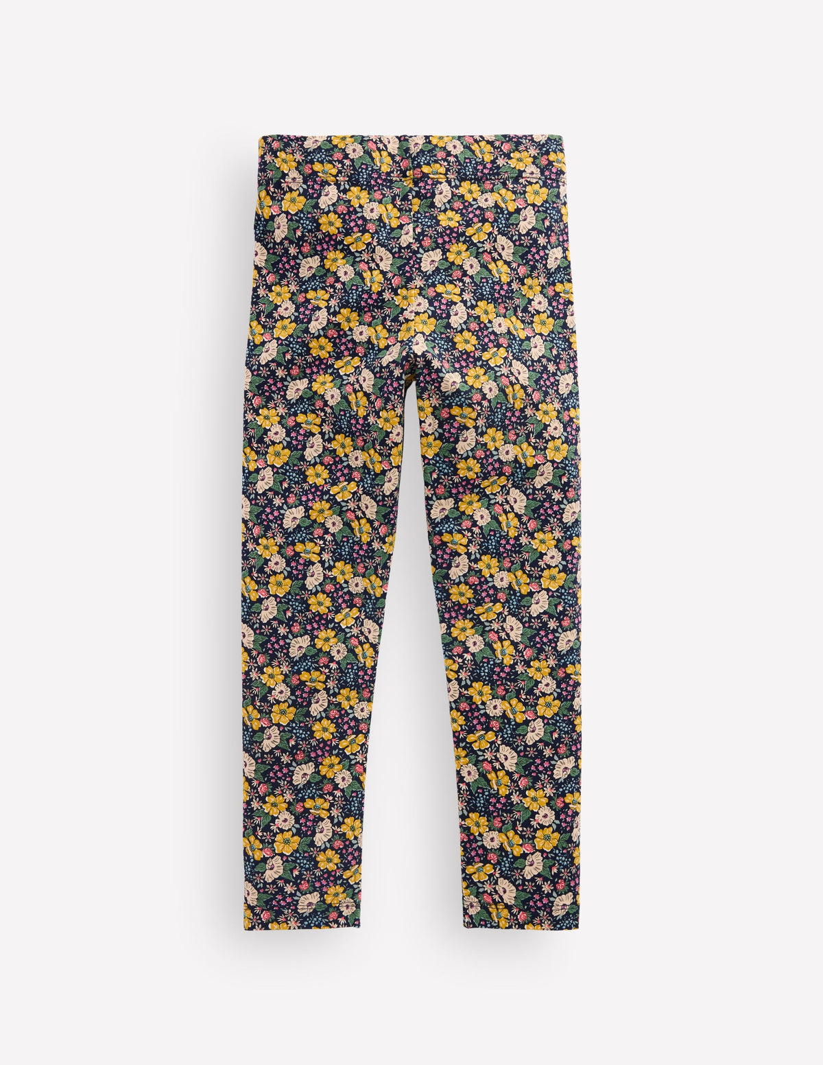 Fun Leggings-French Navy Mixed Flowerbed-2