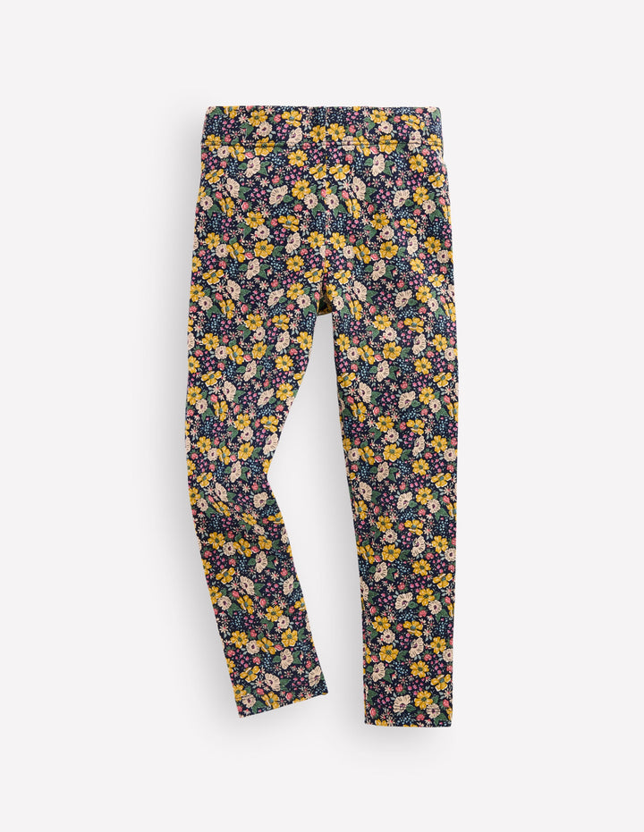 Lustige Leggings-Französisches Marineblau Gemischtes Blumenbeet