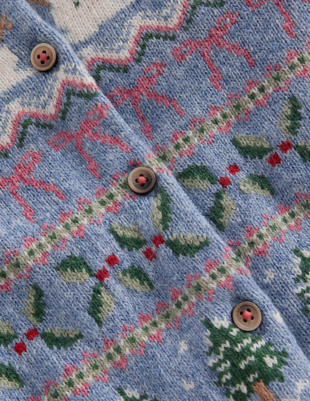 Edie Fair-Isle-Strickjacke-Gletscherblau Verschneite Weihnachten - Image 8