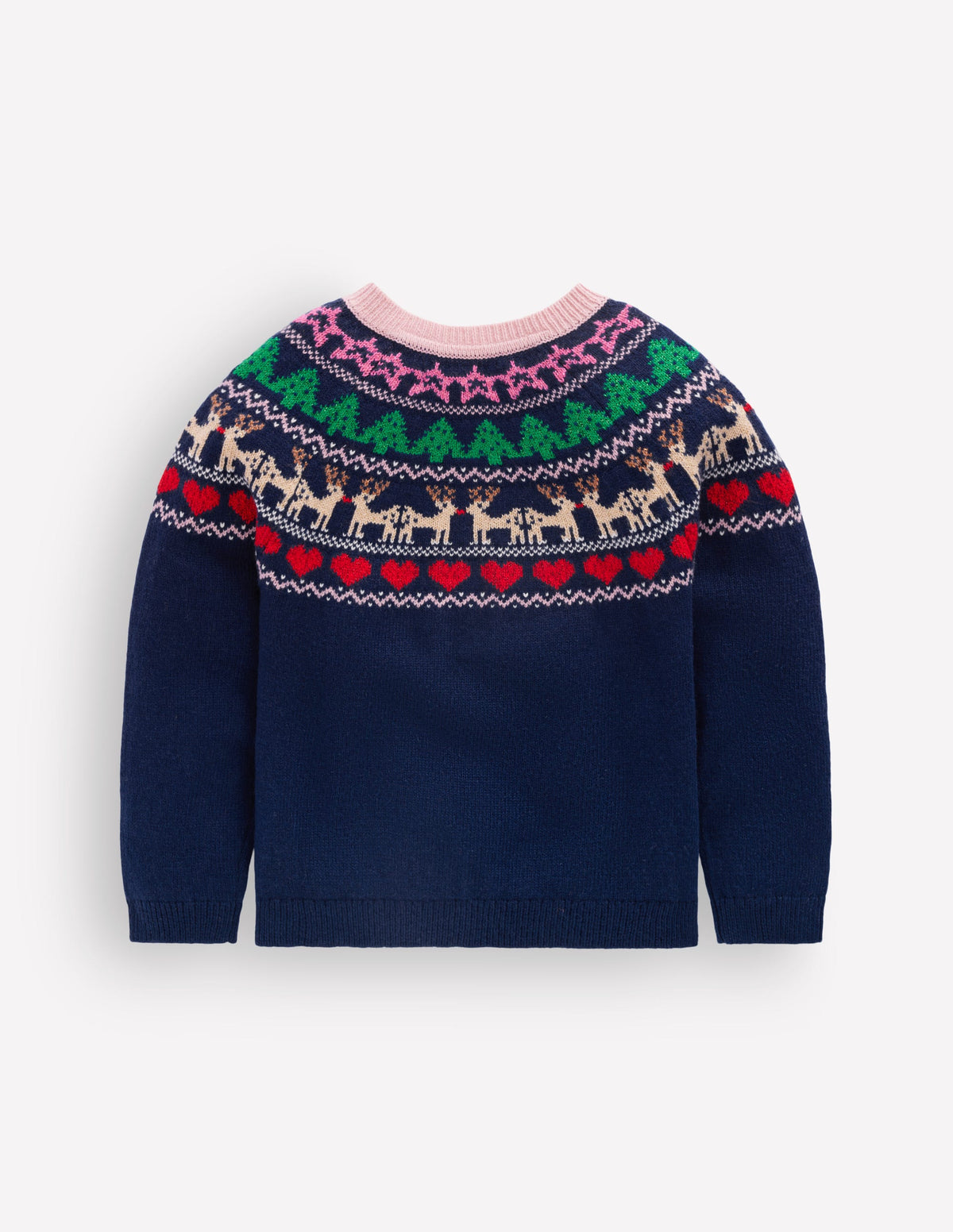 Cardigan Edie à motif jacquard-Brillance multi bleu médiéval - Image 2