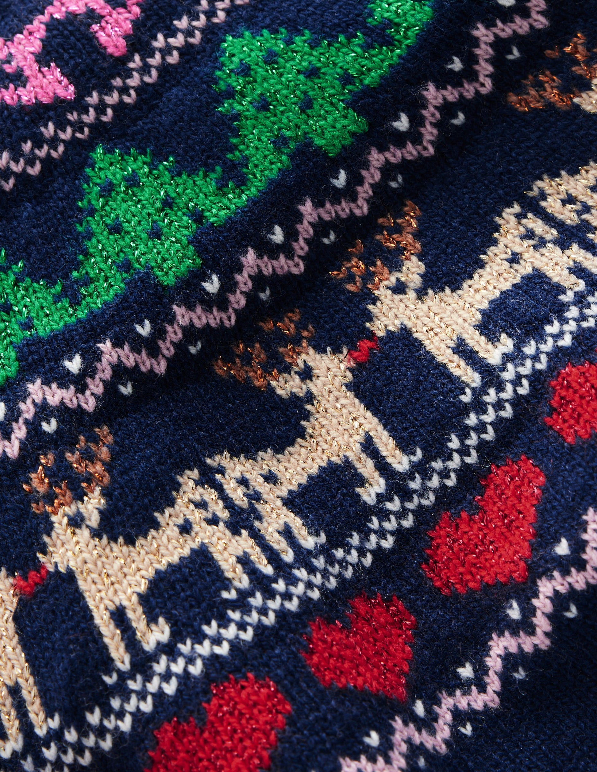 Cardigan Edie à motif jacquard-Brillance multi bleu médiéval-3