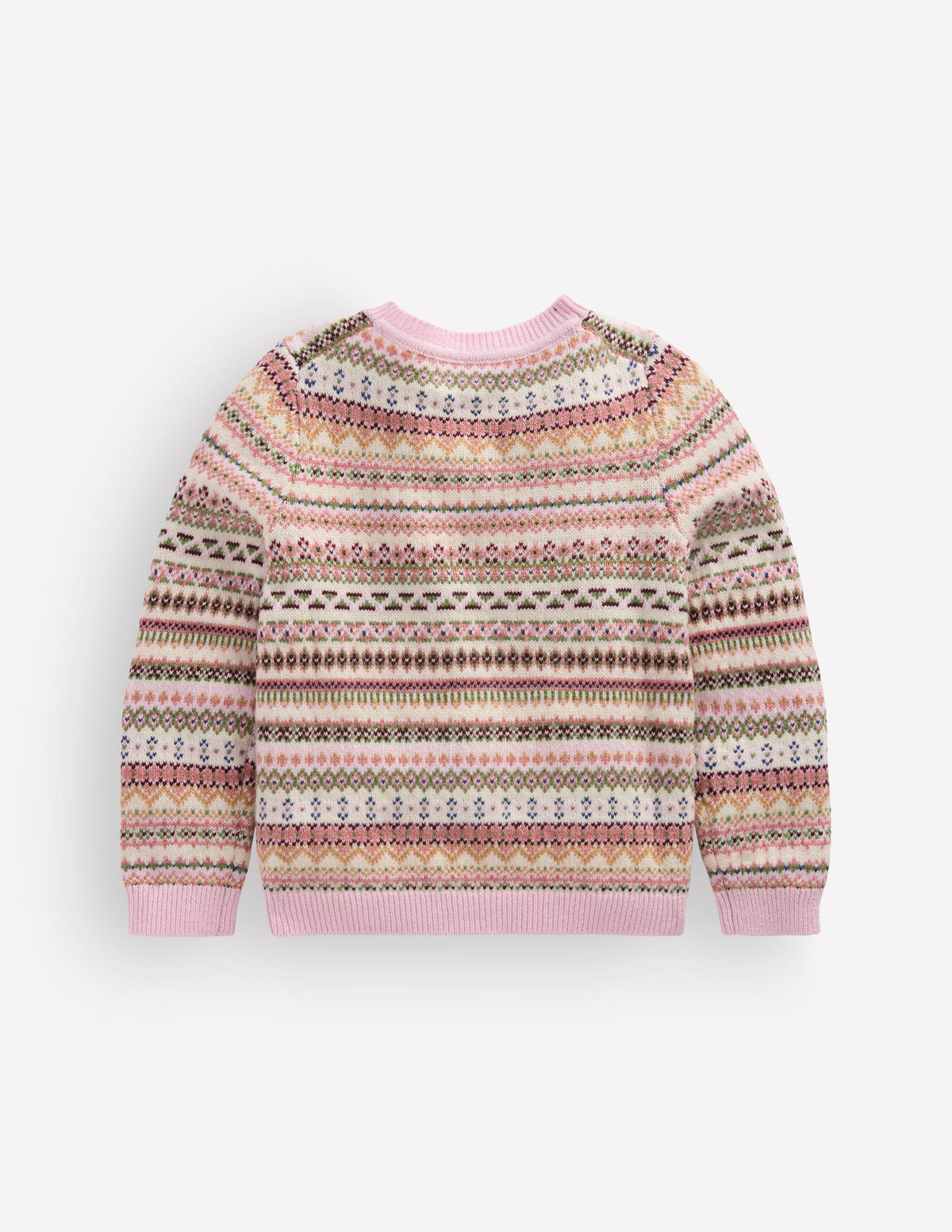 Edie Fair-Isle-Strickjacke-Rosa Heidekraut Fair Isle - Image 4