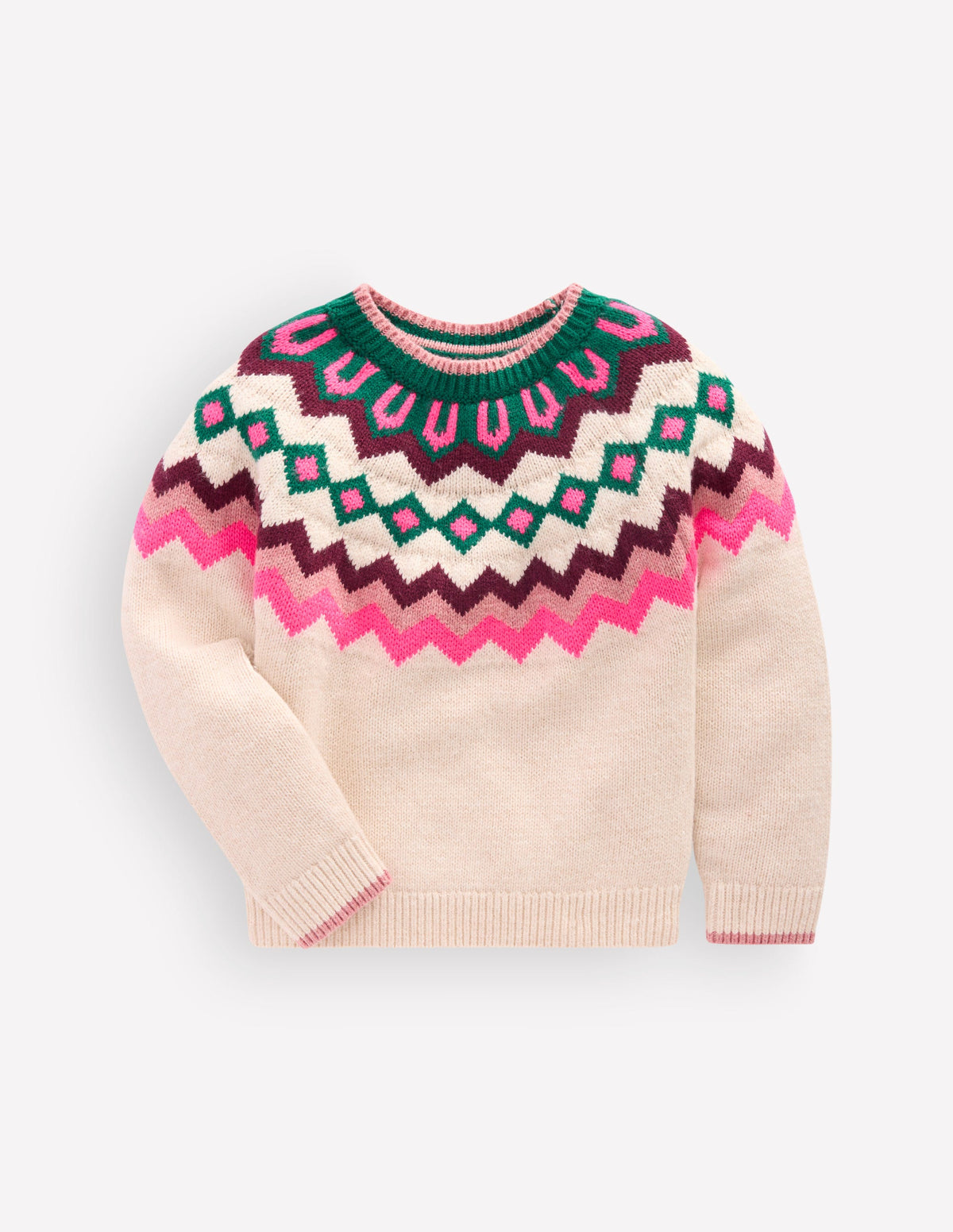 Eleanor Fair-Isle-Pullover-Beige Meliert - Image 2