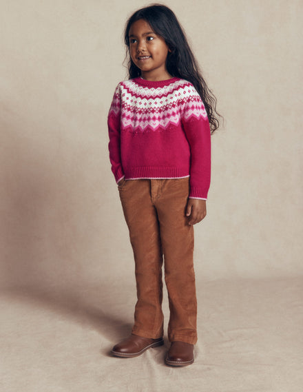 Eleanor Fair-Isle-Pullover-Süßkirsche