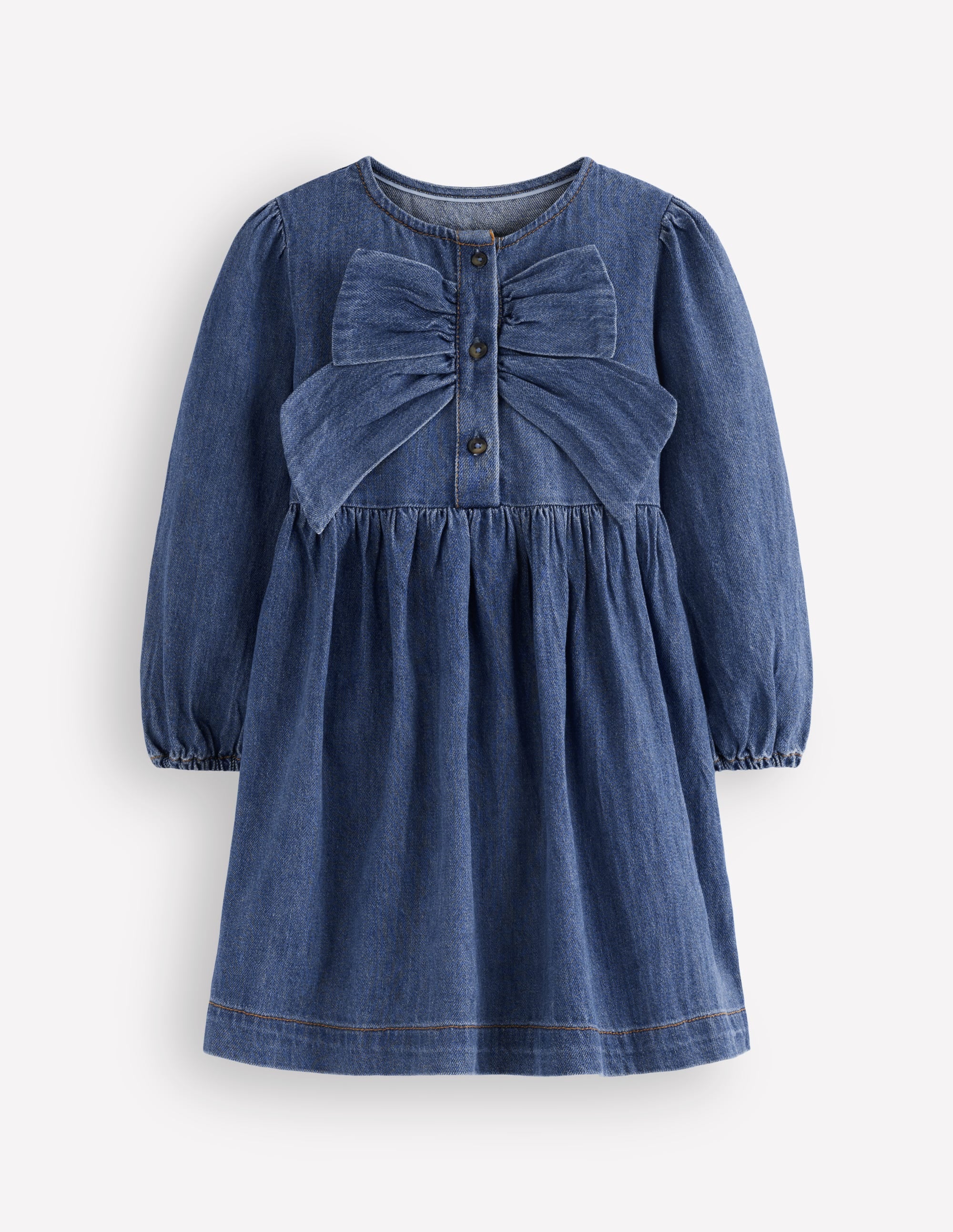Norah Kleid mit Schleife und Knopfleiste-Medium Vintage - Image 1