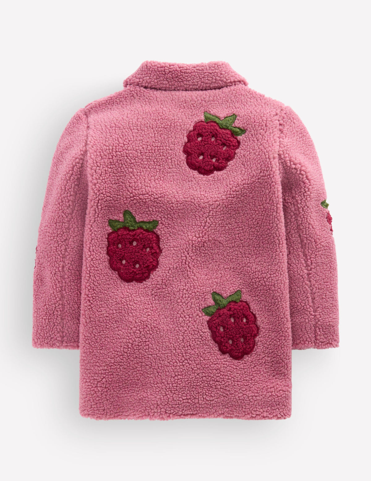 Auffällige Teddyfelljacke-Rosa Himbeeren-3