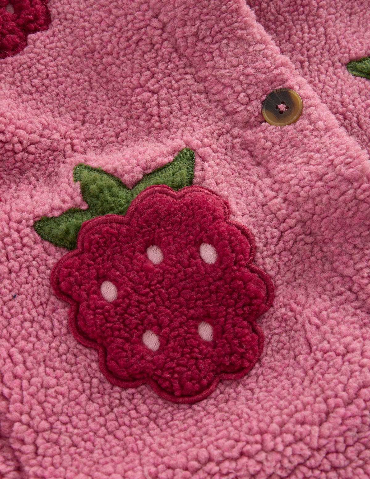 Auffällige Teddyfelljacke-Rosa Himbeeren-4