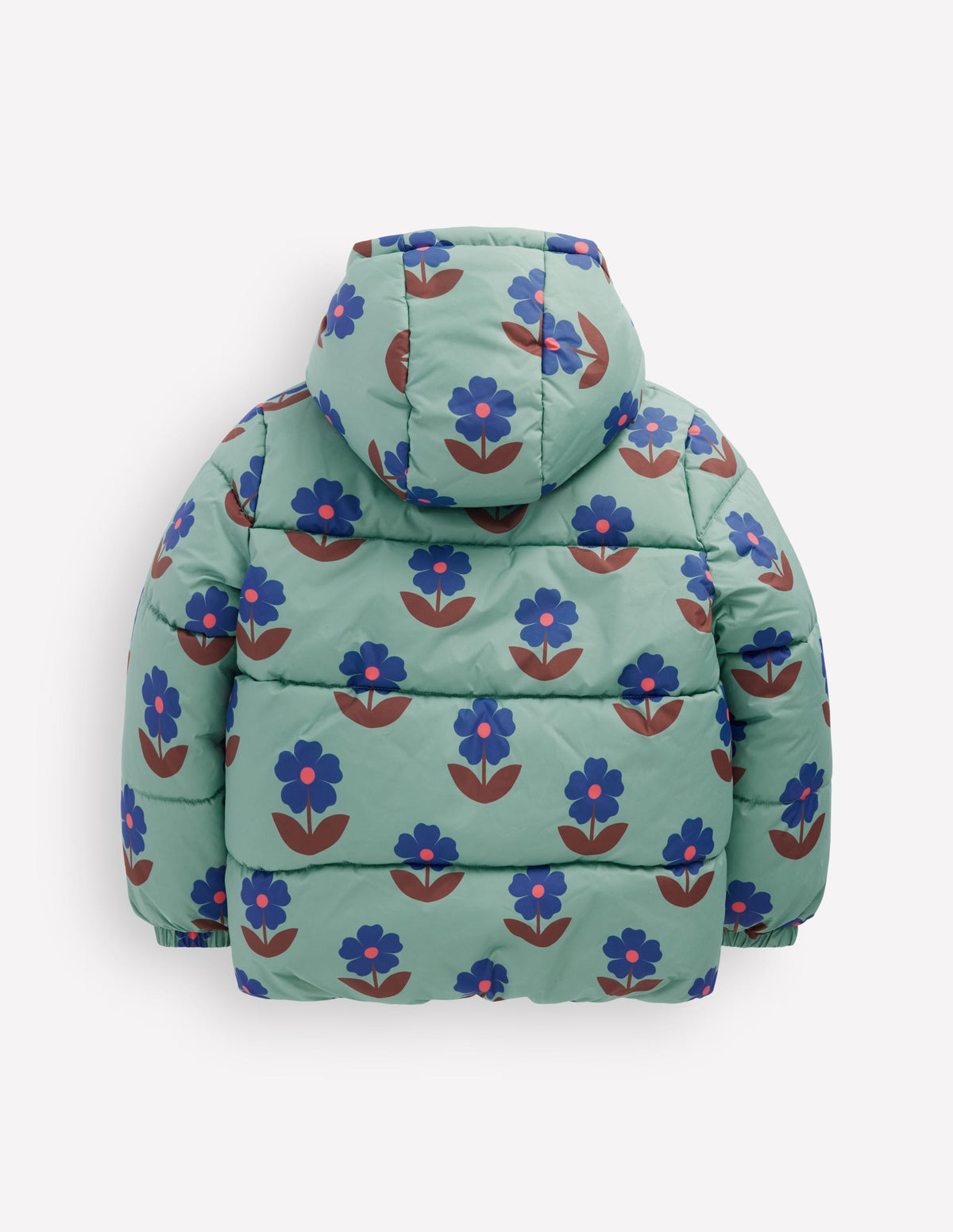 Doudoune fun-Fleurs bleu huile-2