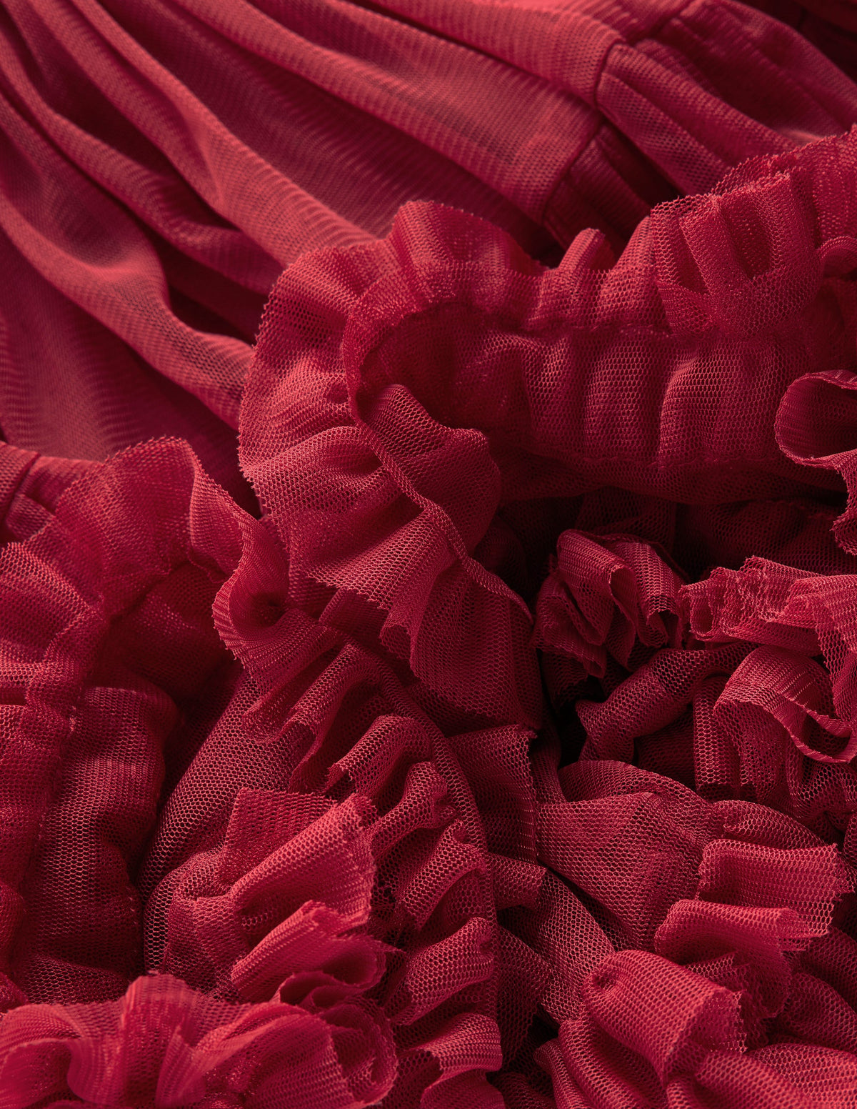Tüllkleid mit Velours für besondere Anlässe-Rhythmisches Rot - Image 3