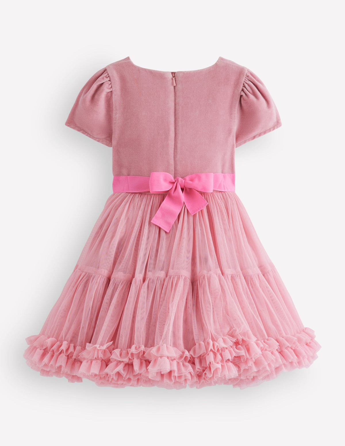 Tüllkleid mit Velours für besondere Anlässe-Vintage-Rosa - Image 2