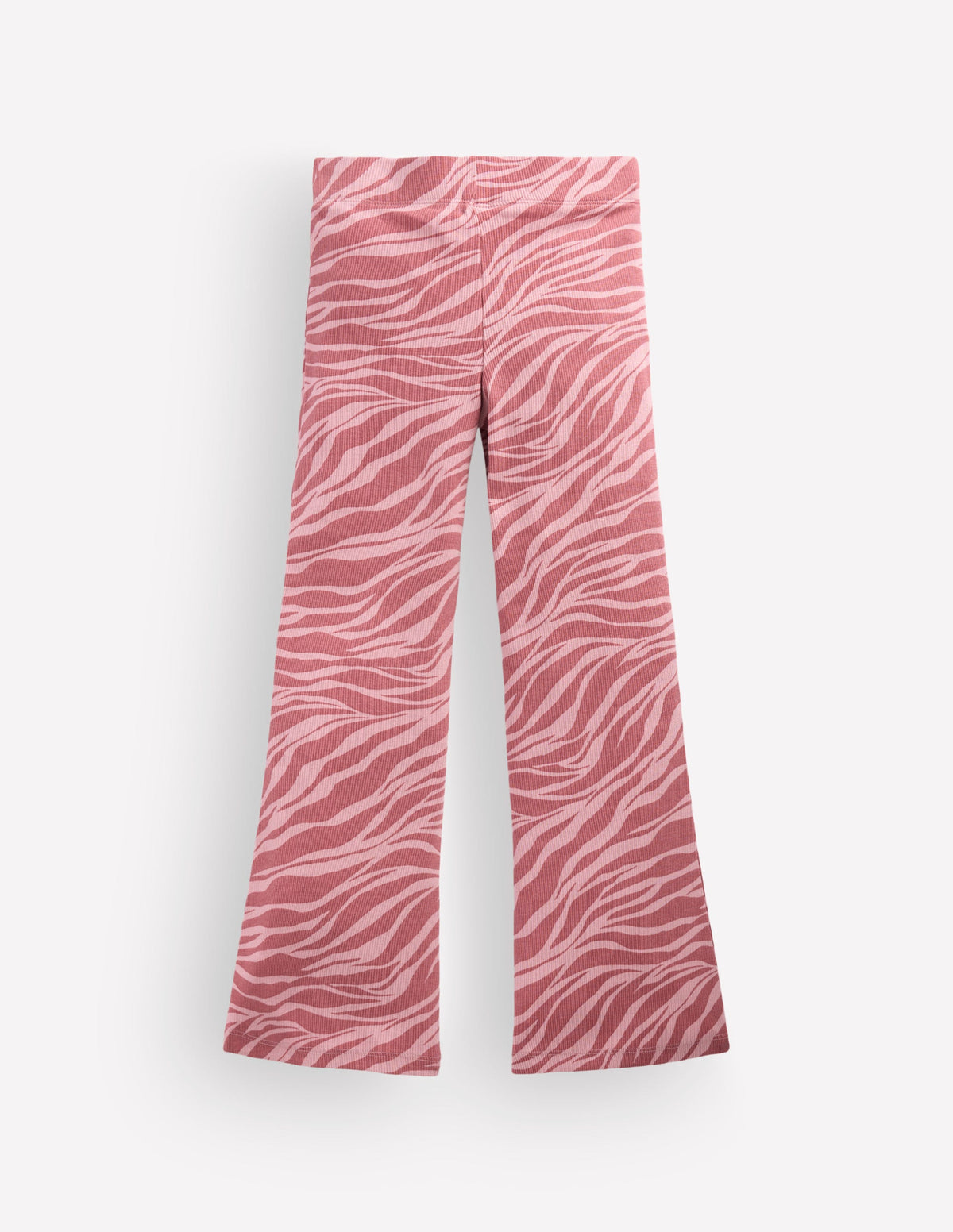 Gerippte, ausgestellte Leggings-Vintage-Rosa Zebra-2