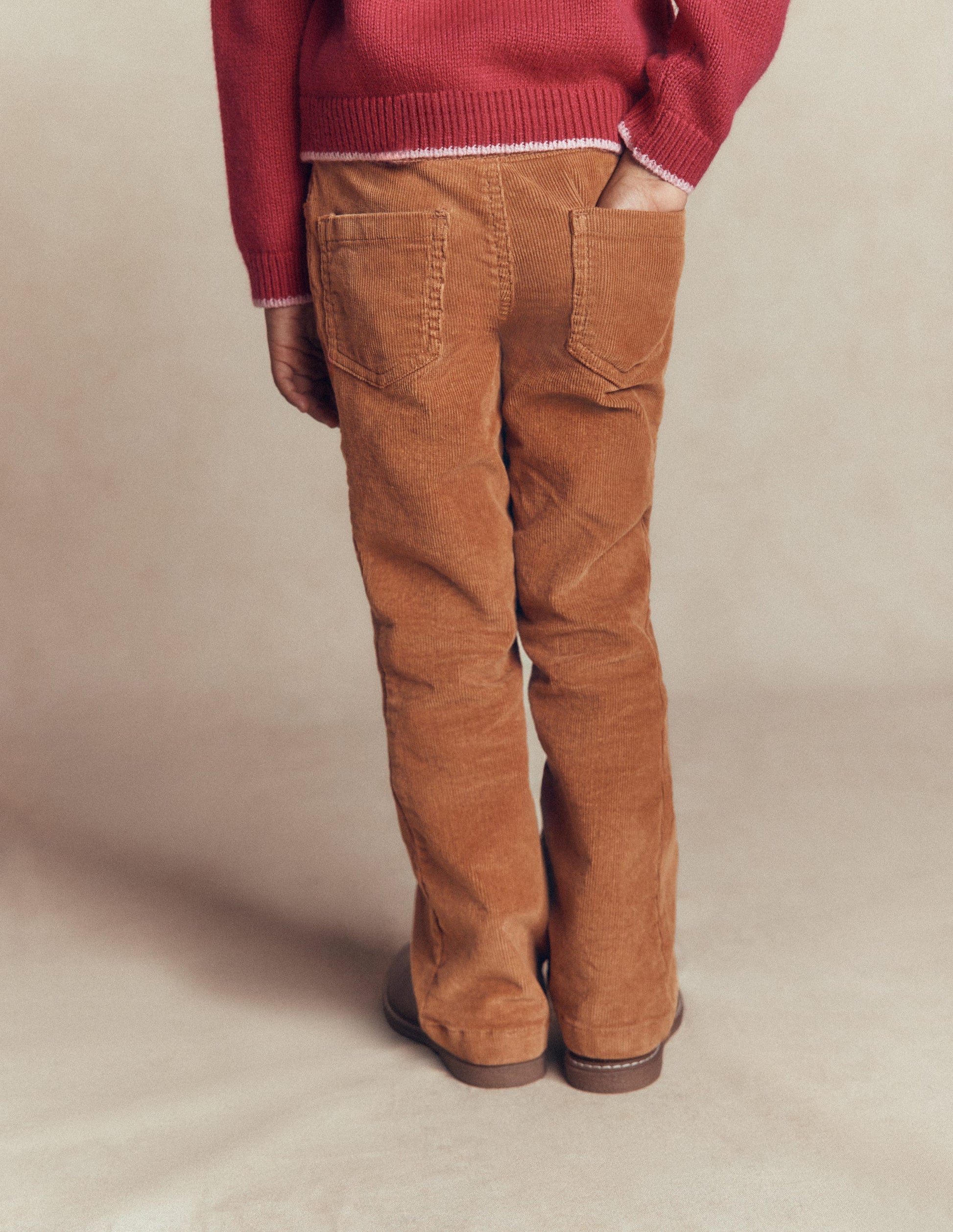 Jeans mit leichtem Schlag-Ingwer Cord-2