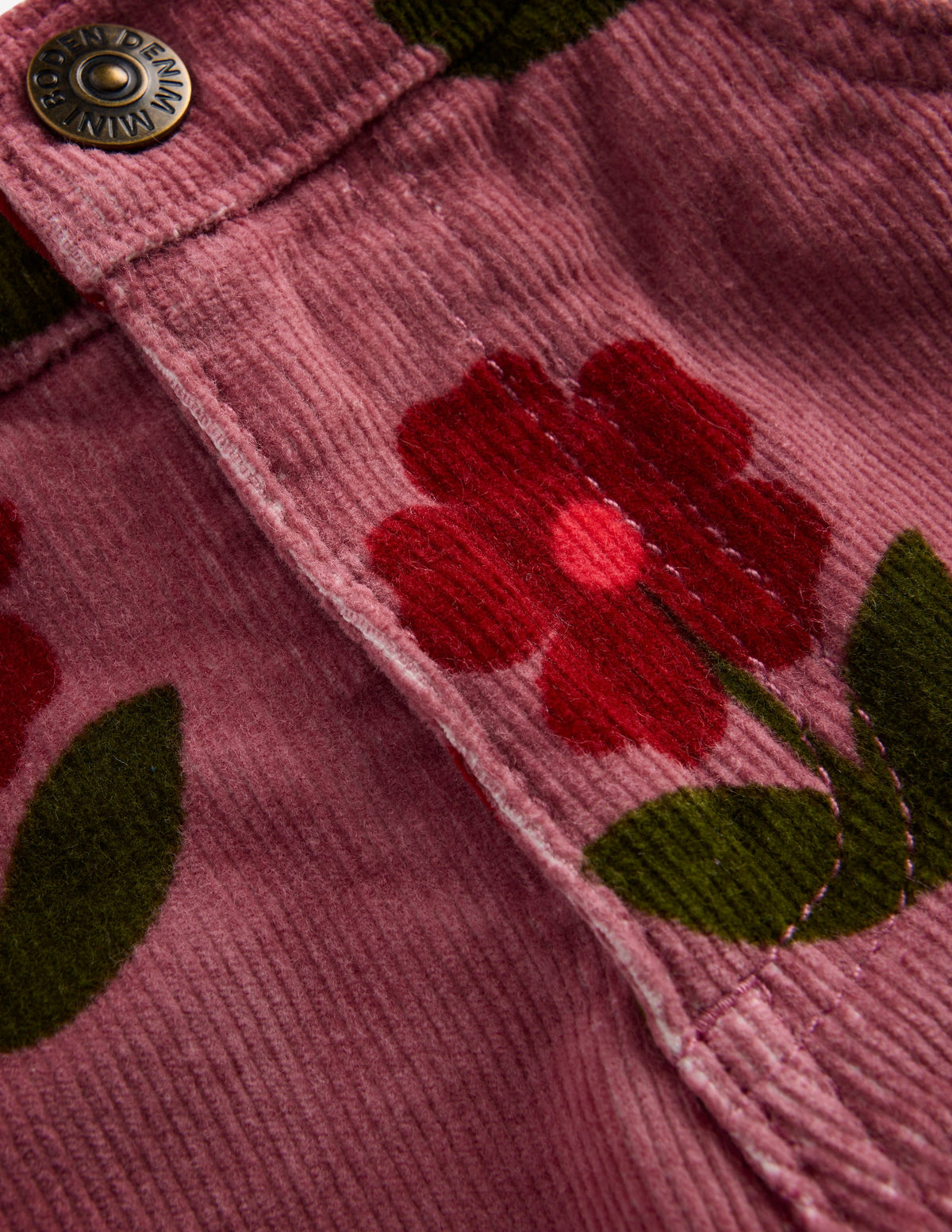 Jeans mit leichtem Schlag-Rosa Heidekraut Blumen - Image 3