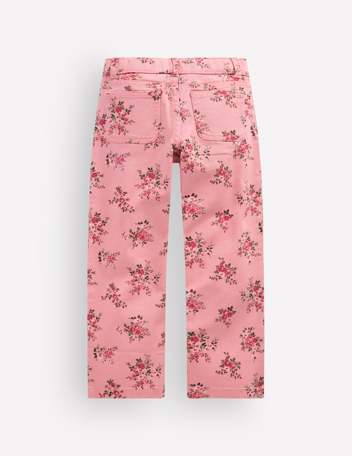 Jean droit à poches plaquées-Motif Soft Floral rose quartz - Image 3