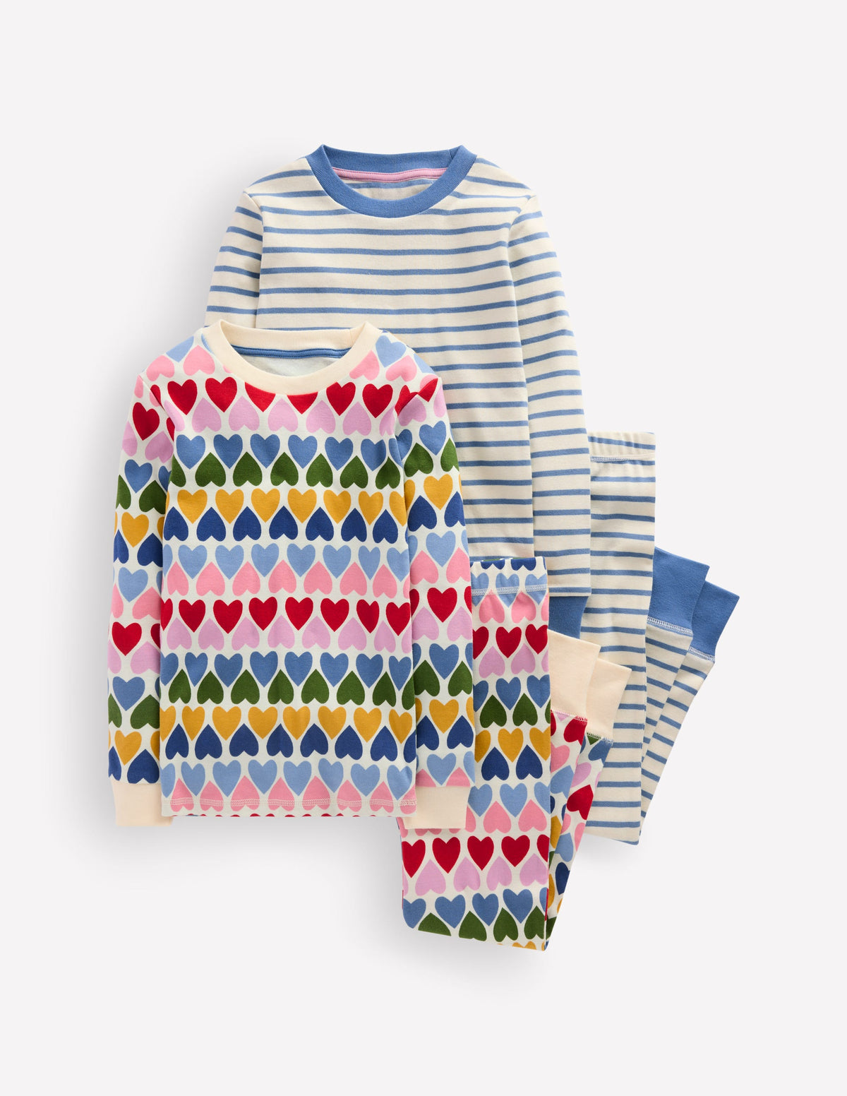 Kuschelige Schlafanzüge im Doppelpack-Bunt & Nautisch Floral - Image 6