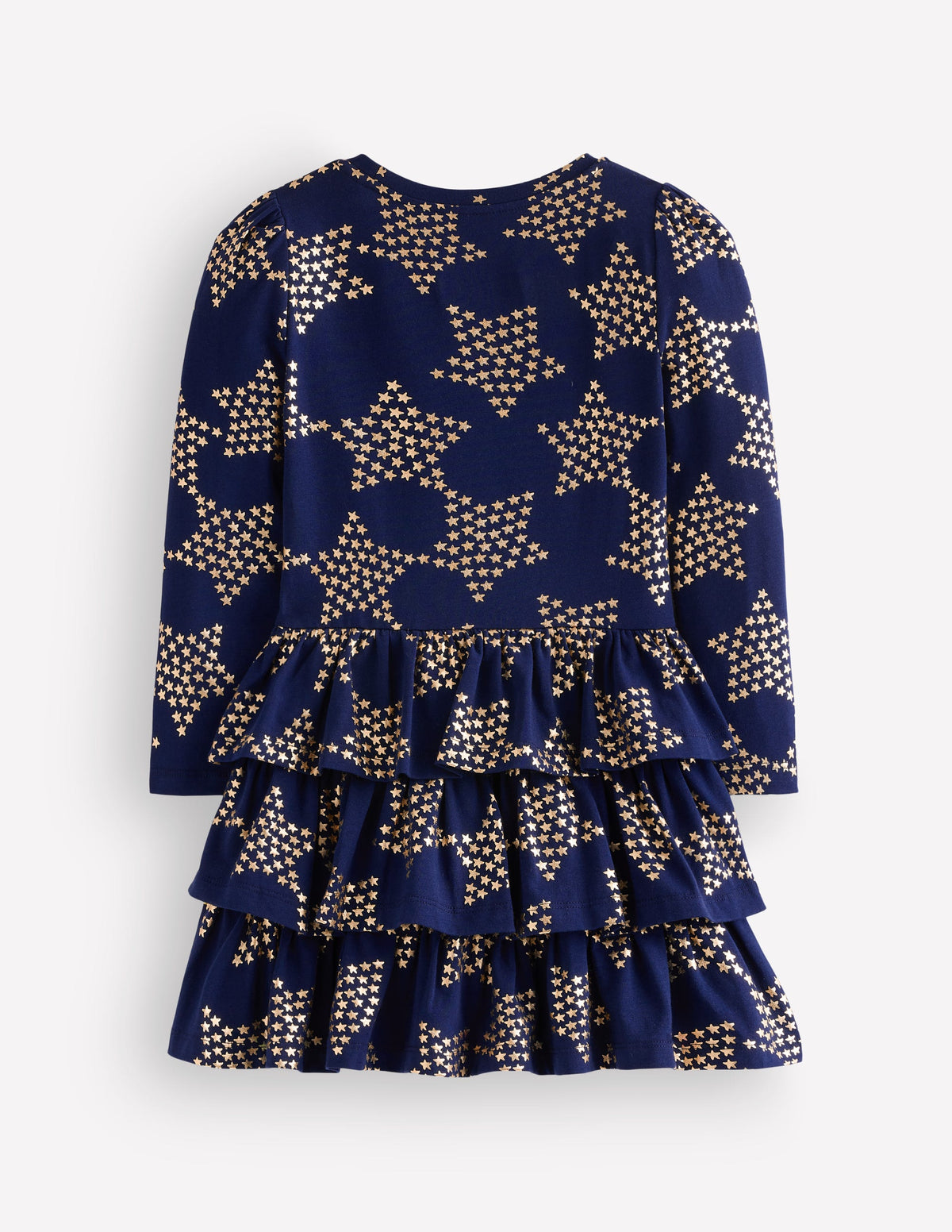 Cora RaRa Jerseykleid-Marineblau Foliensterne-3