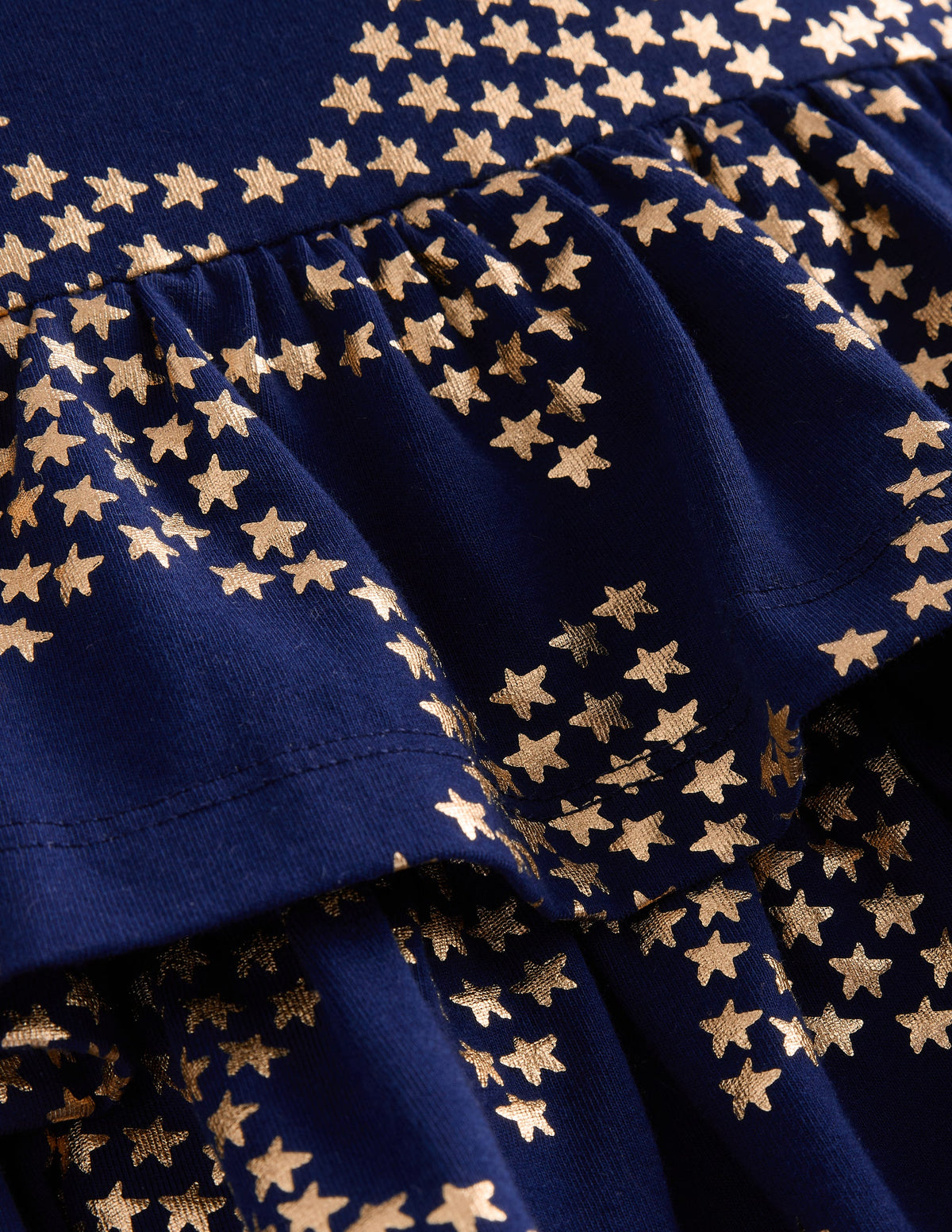 Cora RaRa Jerseykleid-Marineblau Foliensterne-2