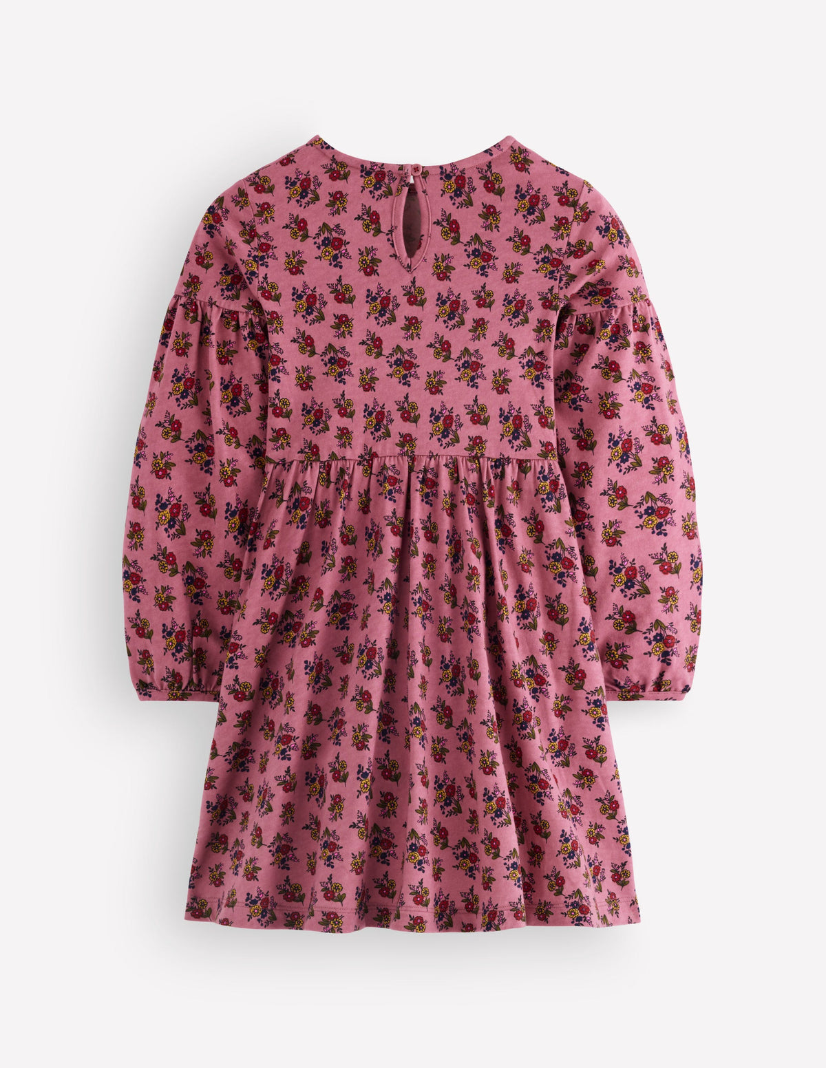 Madeline Kleid mit Blousonärmeln-Pink Geblümt-2
