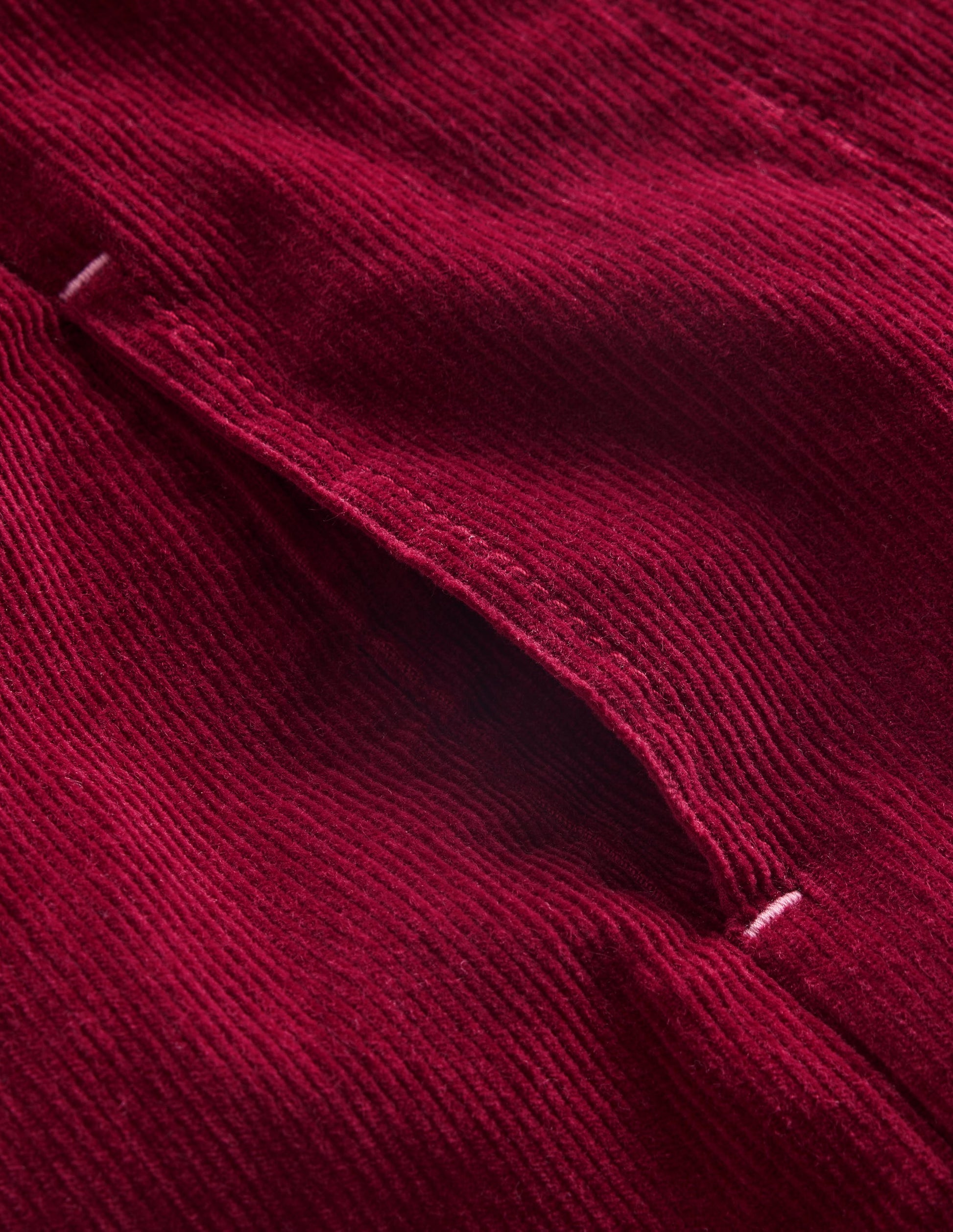 Plissierter Skort-Rubinrot Cord-6
