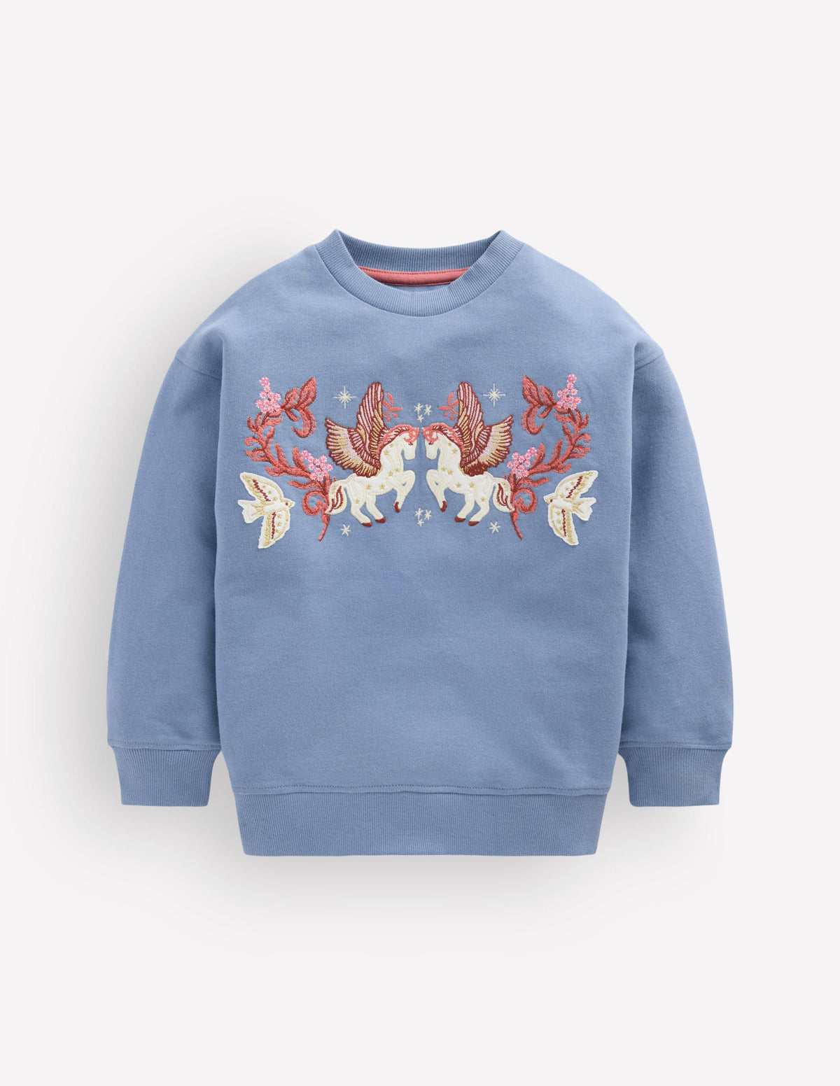 Bobbie Sweatshirt mit Applikation-Blau Pegasus-1
