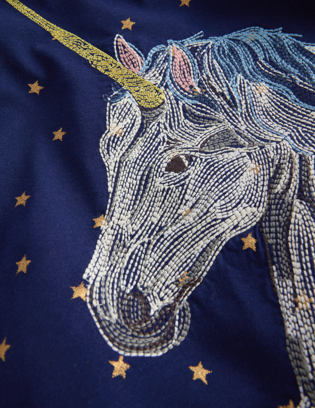 Langarmshirt mit Superstich-Design-Navy, Einhorn-2