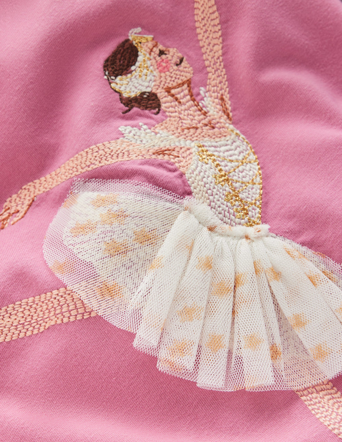 Langarmshirt mit Superstich-Design-Rosa Ballerina - Image 2