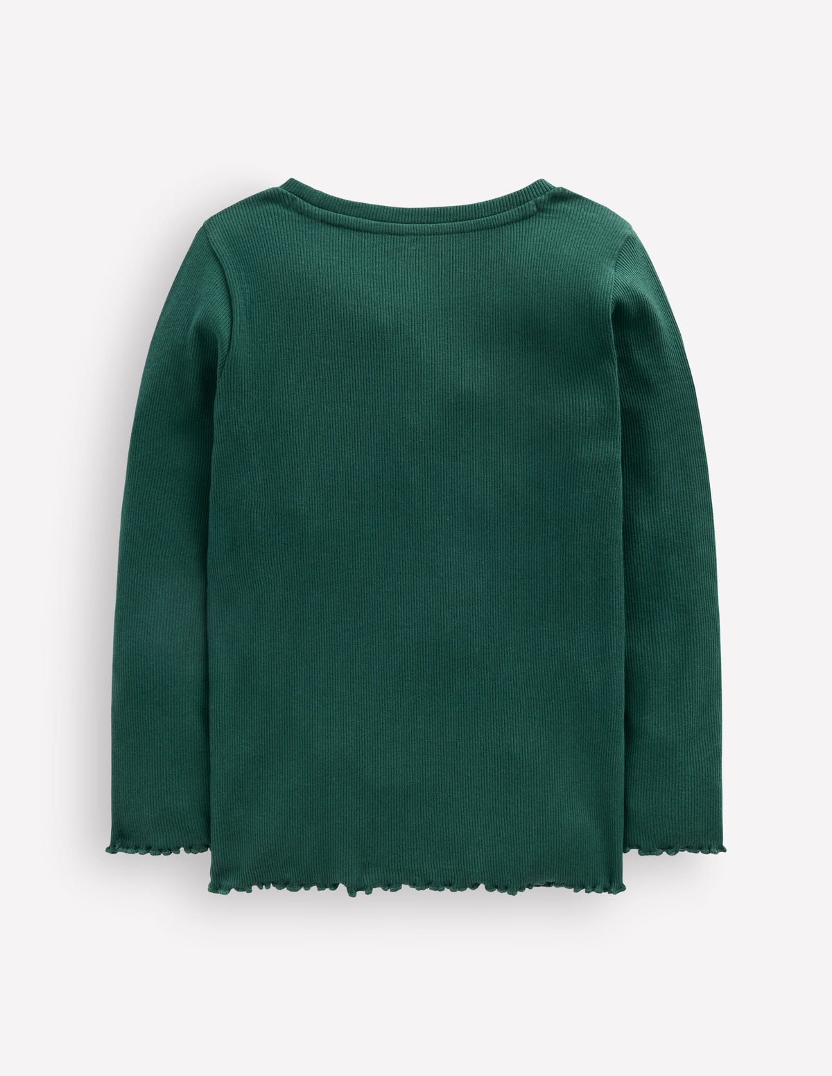 Geripptes Langarmshirt-See Moosblau - Image 2