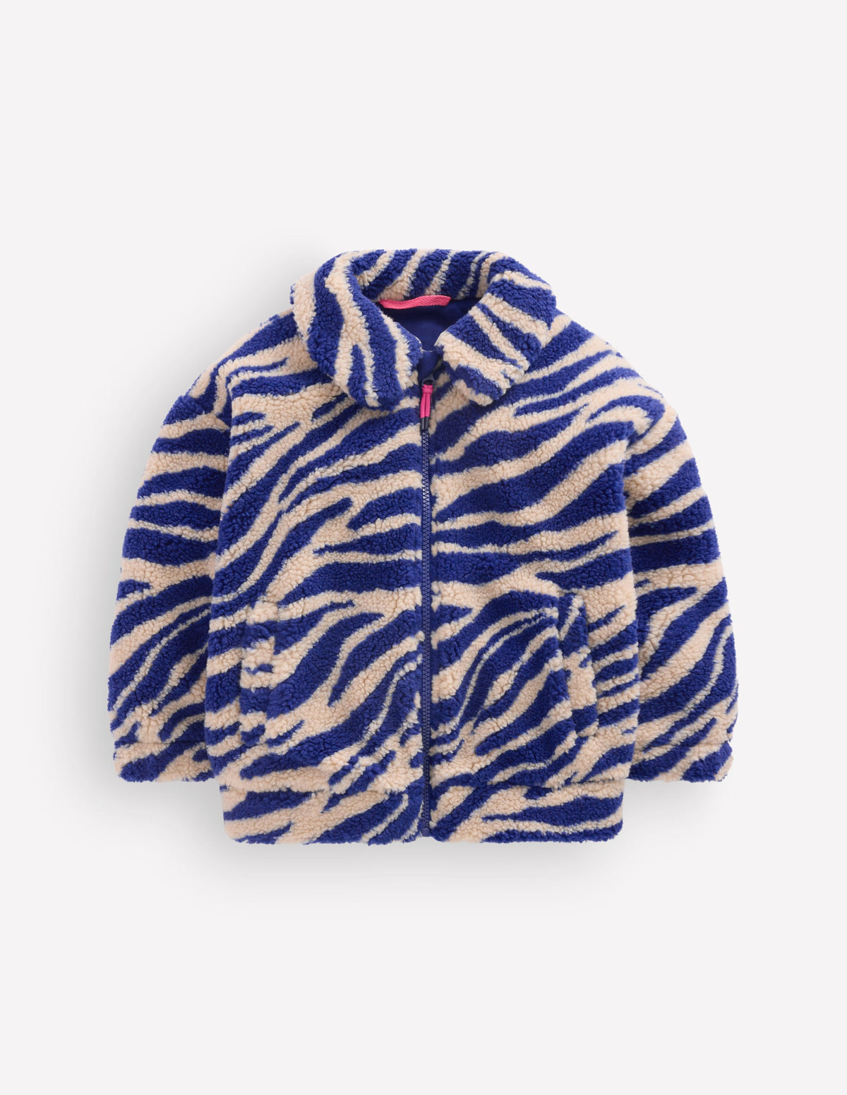 Veste à col en borg-Borg zébré et bleu marine - Image 3