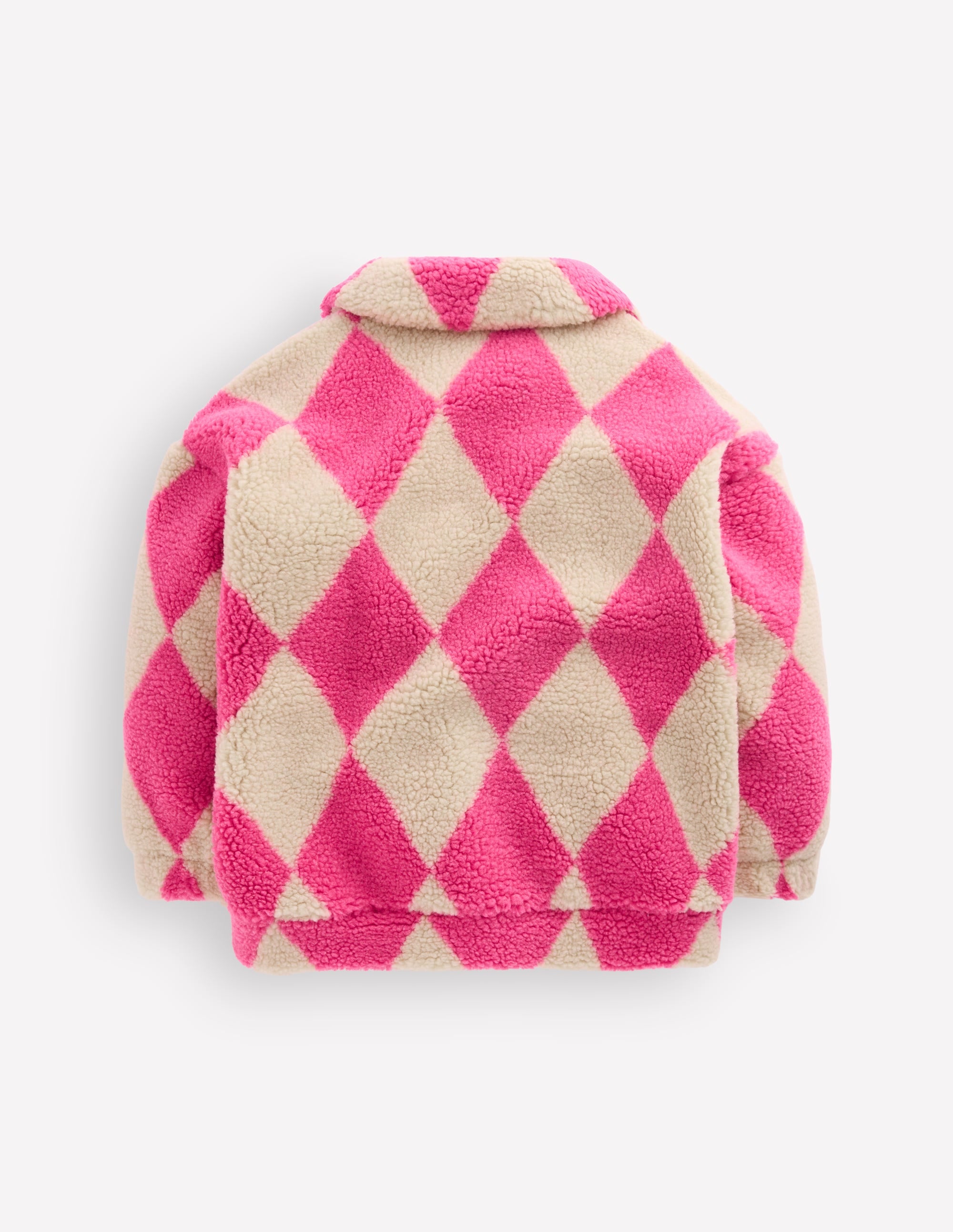 Teddyfelljacke mit Kragen-Argyle-Muster - Image 6
