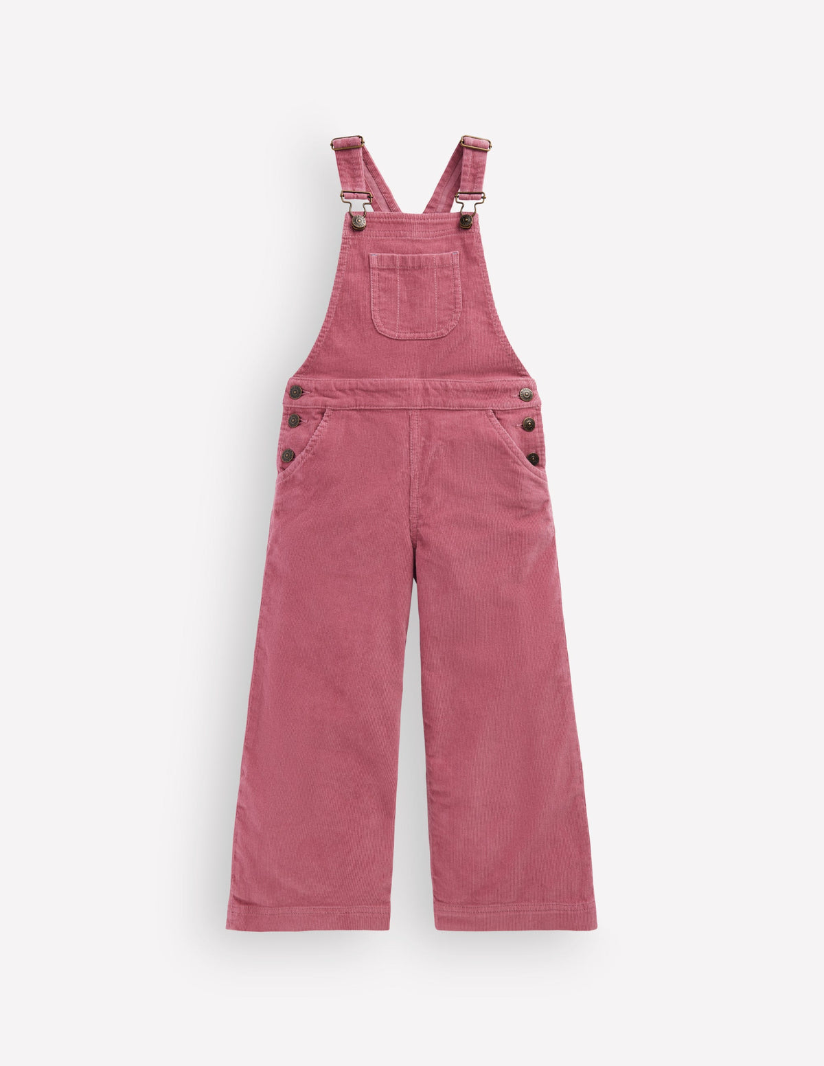 Latzhose mit weitem Bein-Rosa Heide Cord - Image 1