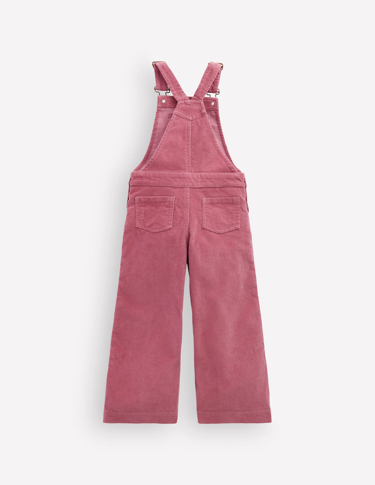 Latzhose mit weitem Bein-Rosa Heide Cord-2