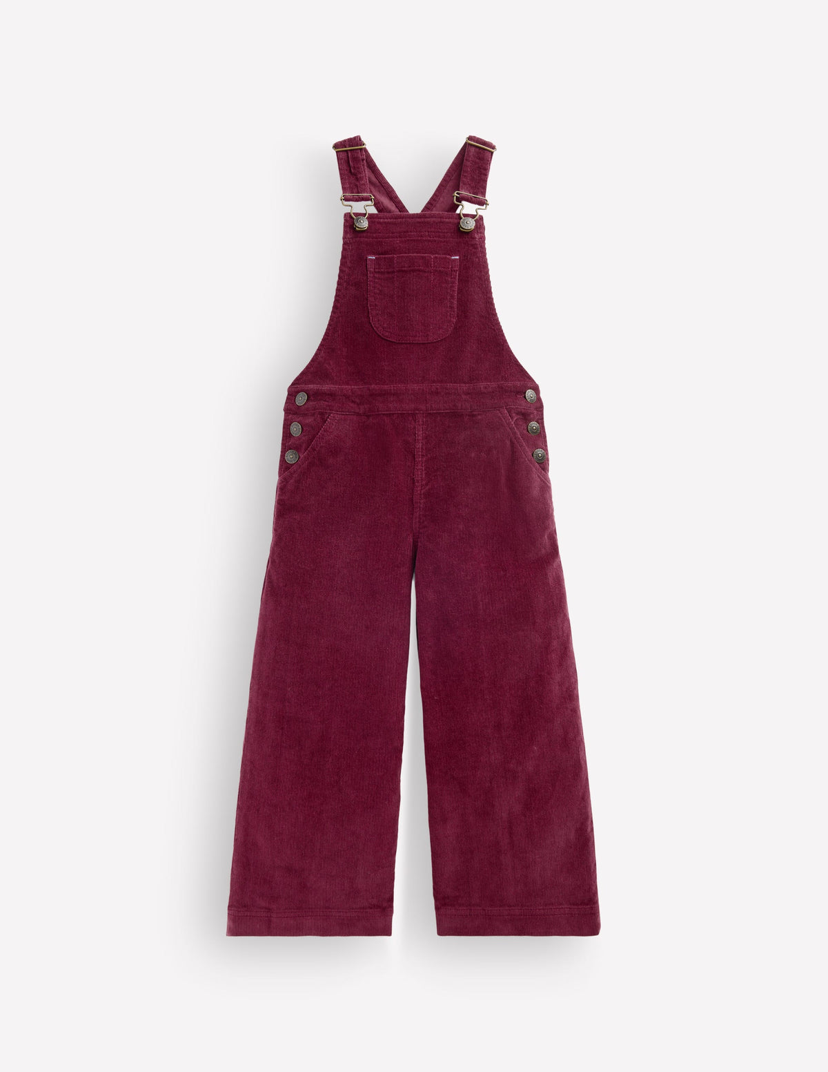 Latzhose mit weitem Bein-Dunkelviolett, Cord - Image 3