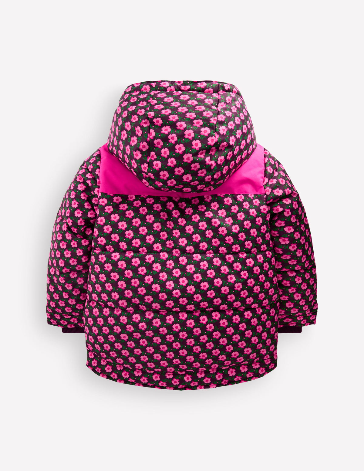 Steppmantel mit Teddyfellfutter-Rosa Stiefmütterchen Blume - Image 6