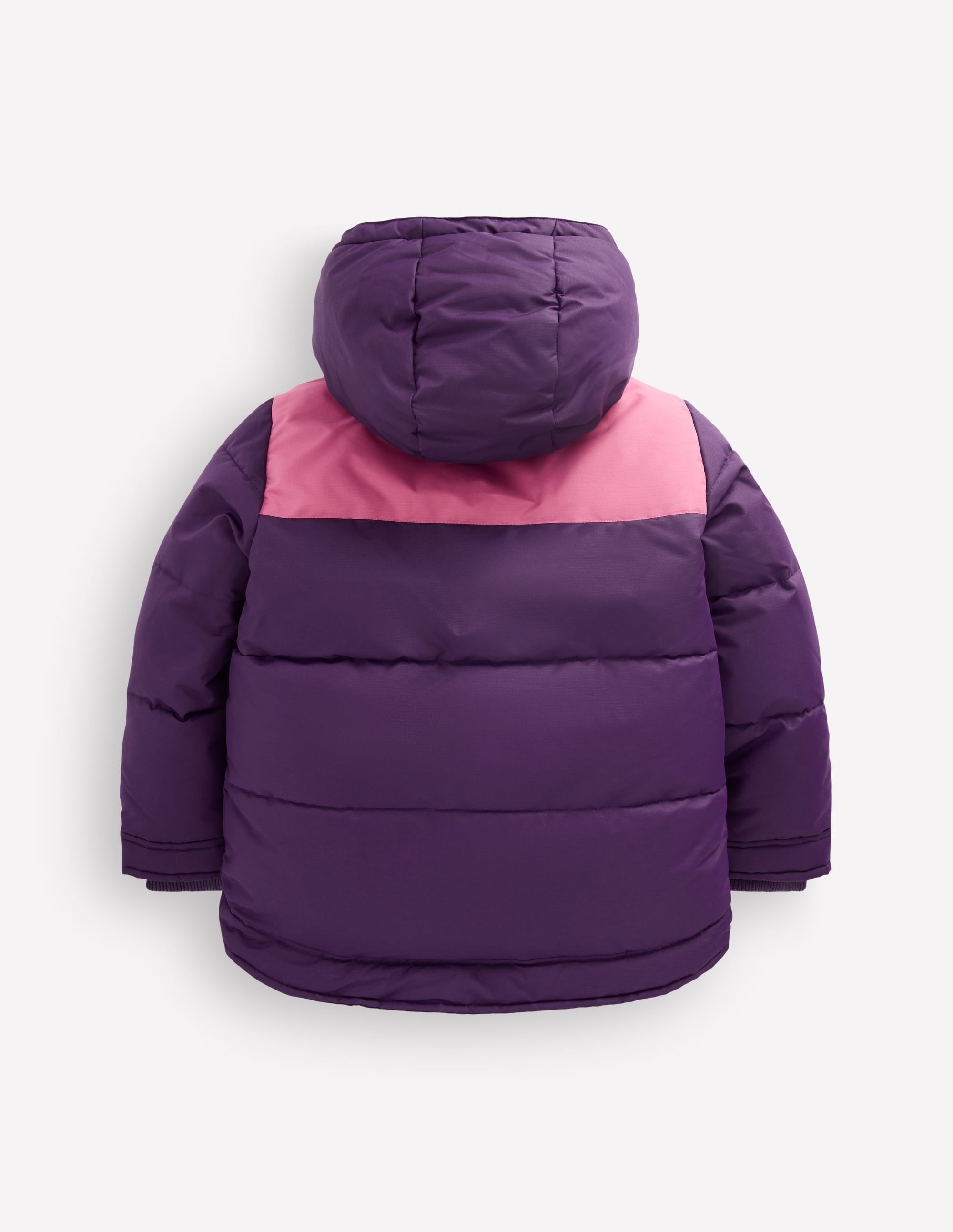 Steppmantel mit Teddyfellfutter-Calla-Lilie Violett Color Blocking - Image 2