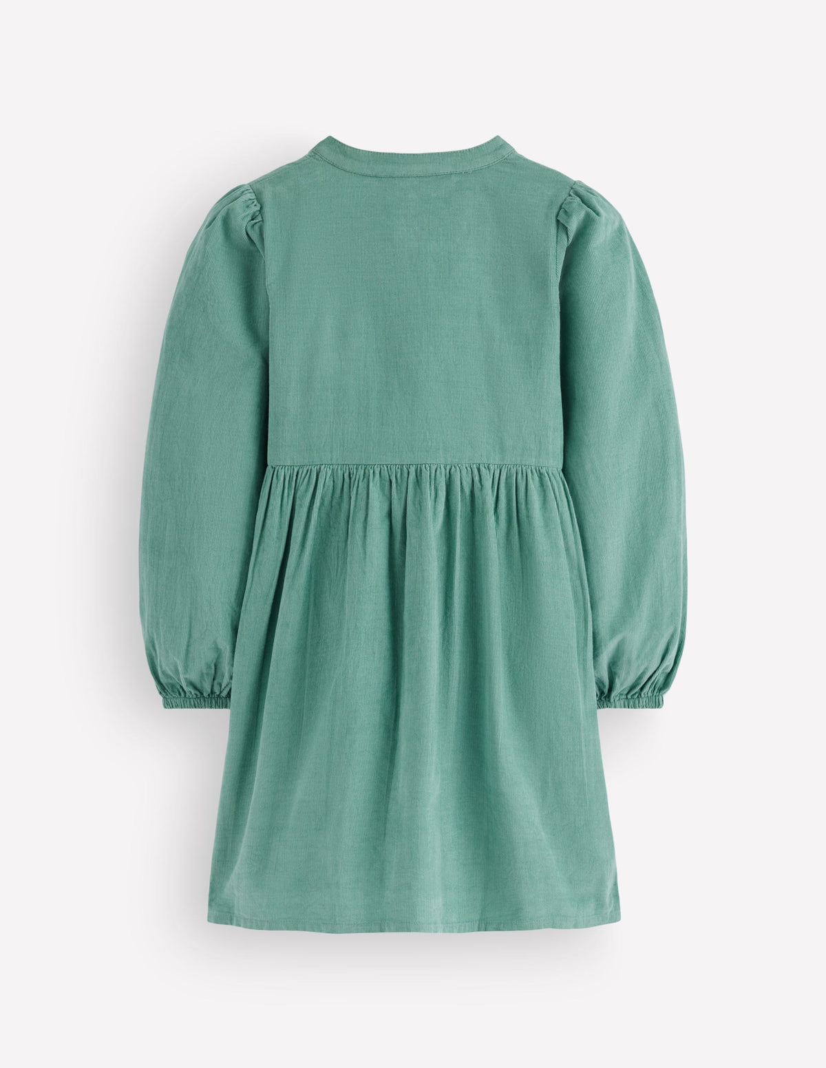 Betsy Gewebtes Kleid mit Puffärmeln-Eukalyptus Cord-3