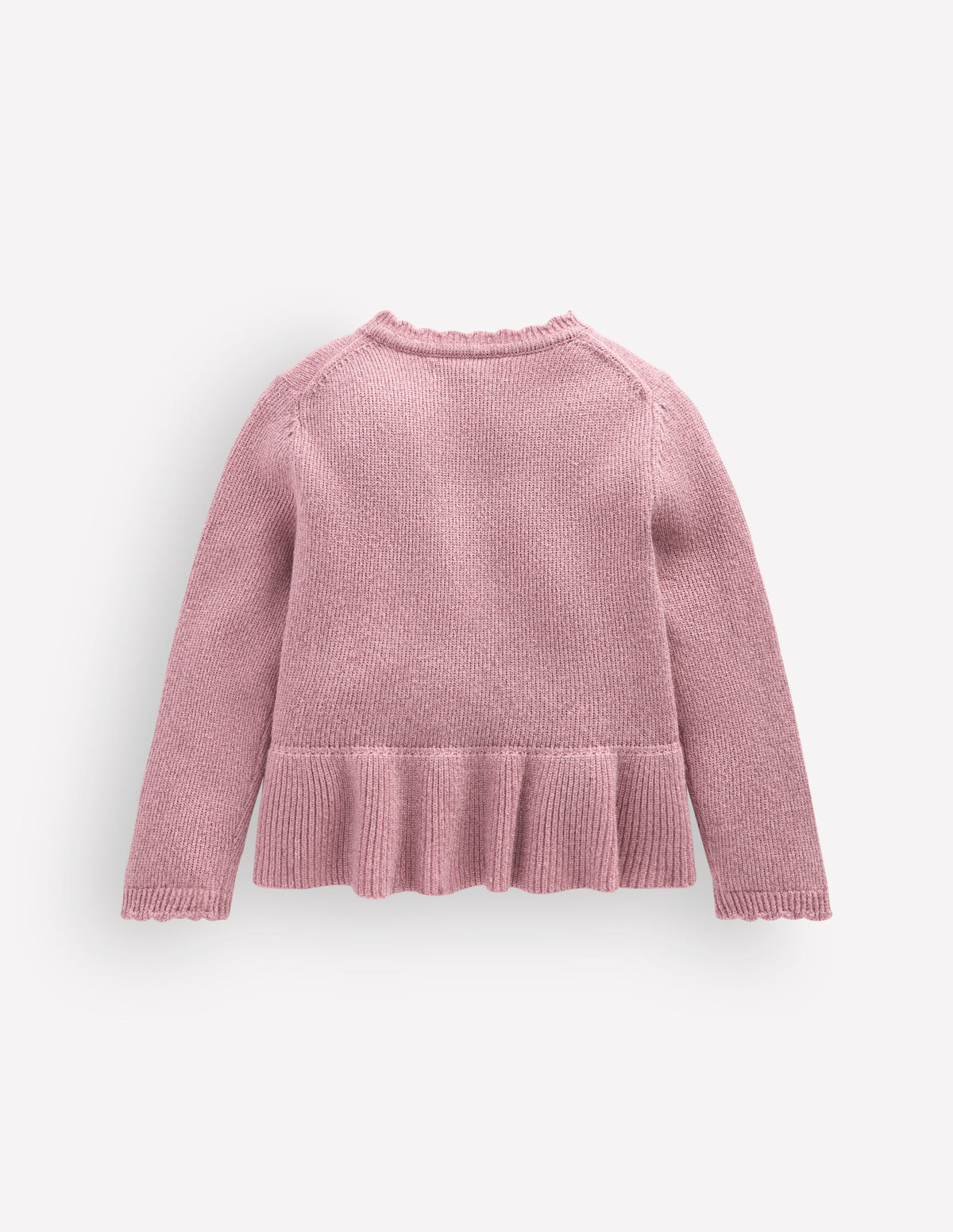 Hübsche Strickjacke mit Schößchen-Rosa Glitzer - Image 2