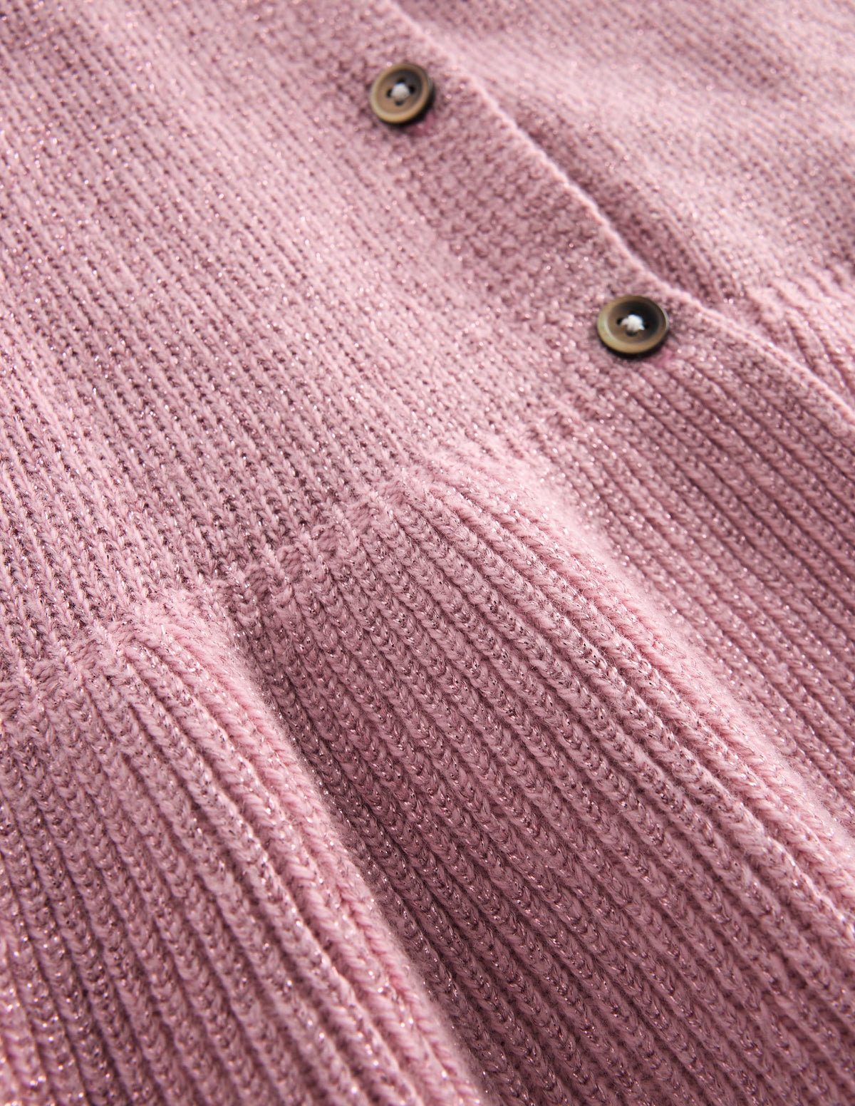 Hübsche Strickjacke mit Schößchen-Rosa Glitzer - Image 3