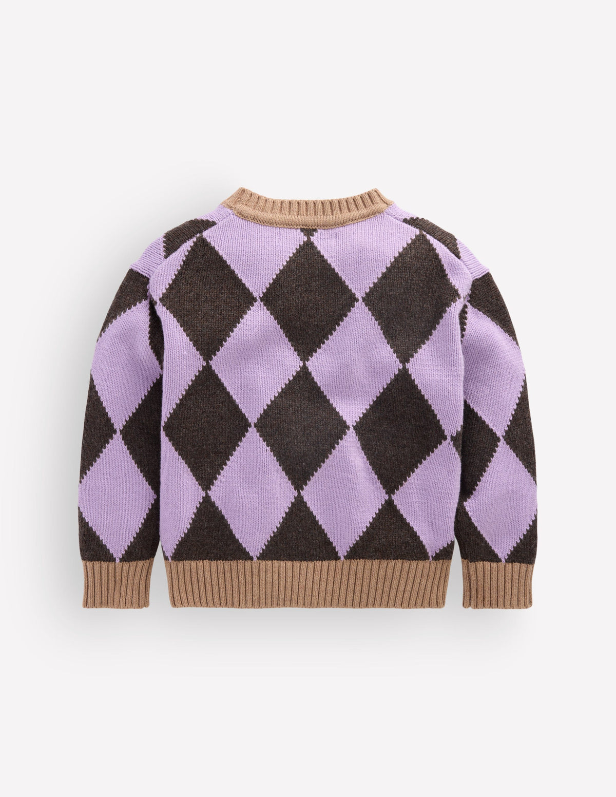 Cardigan fun-Motif argyle violet - Image 5