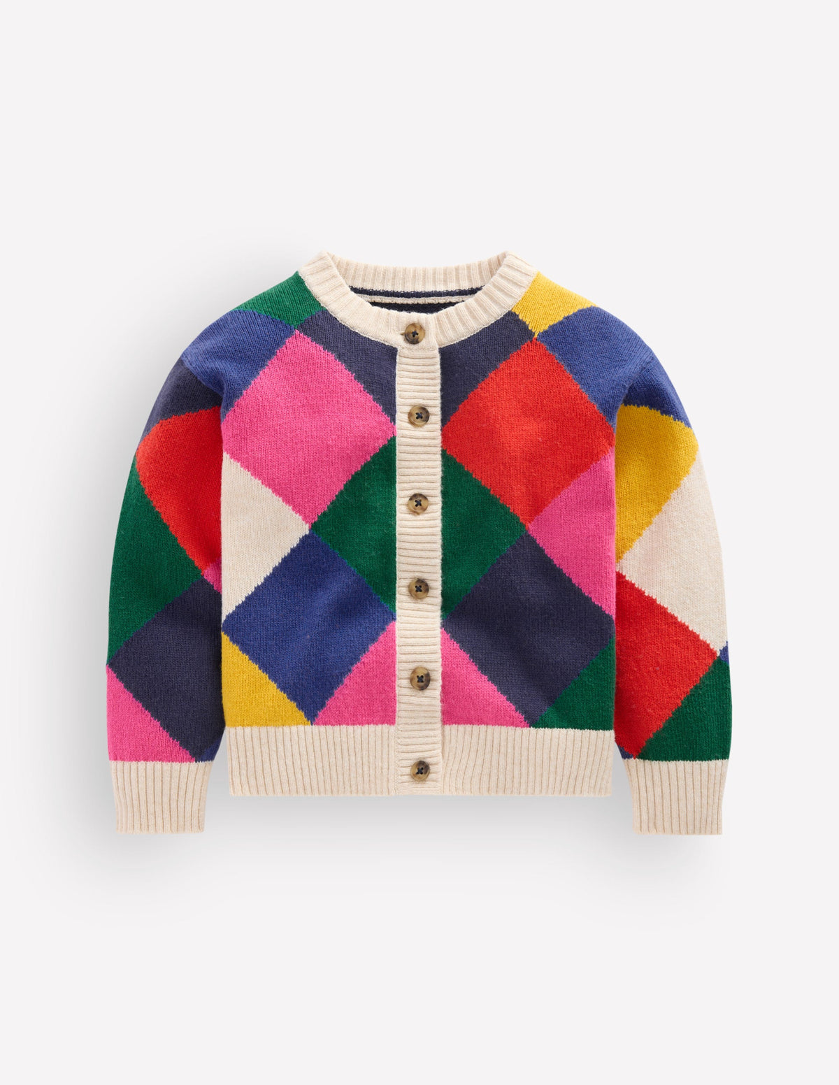 Lustige Strickjacke-Bunt Regenbogen Argyle-2