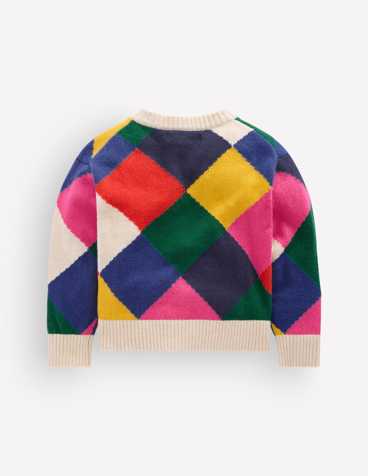 Lustige Strickjacke-Bunt Regenbogen Argyle - Image 3