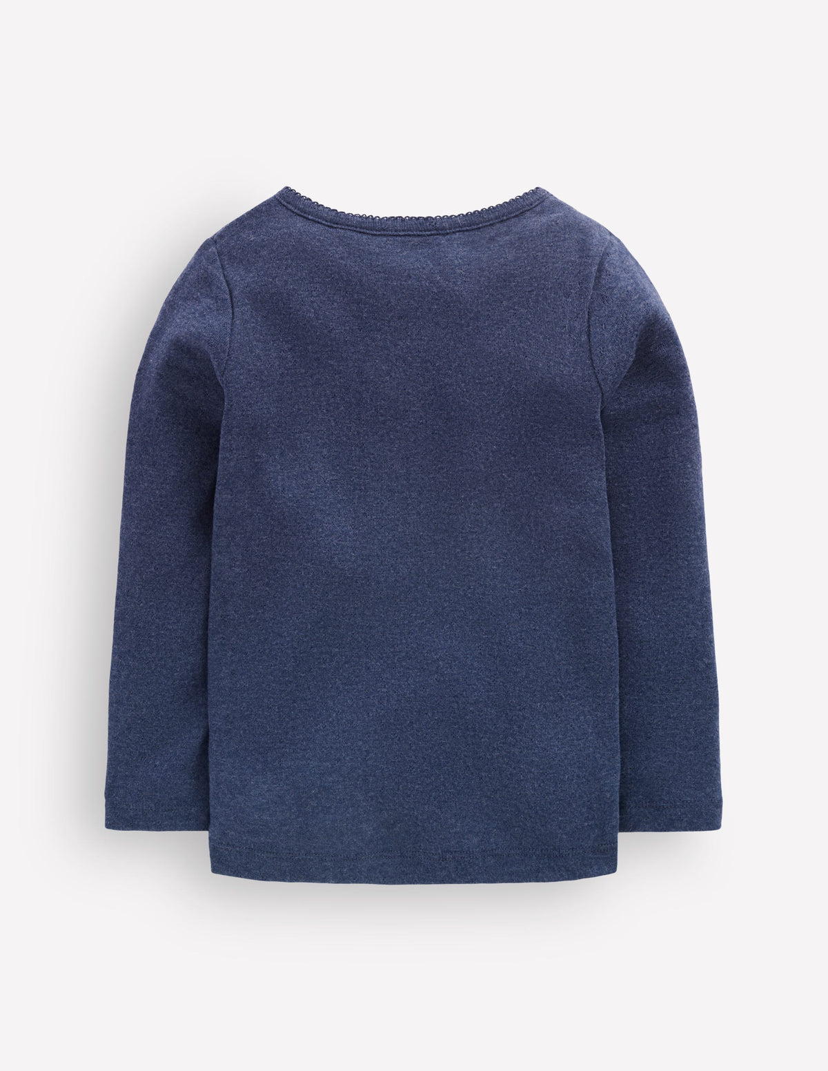 Langärmliges Henley-Shirt-Schuluniform-Marineblau - Image 2