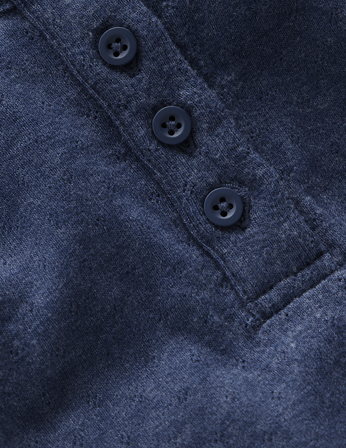 Langärmliges Henley-Shirt-Schuluniform-Marineblau-3