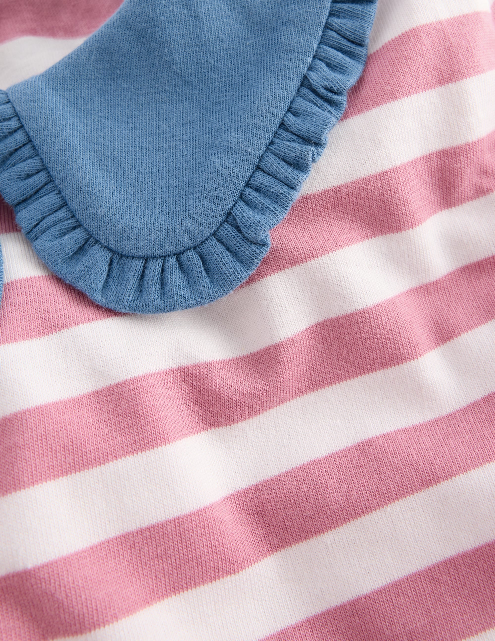 Top en jersey à col façon marinière-Rayé rose - Image 6