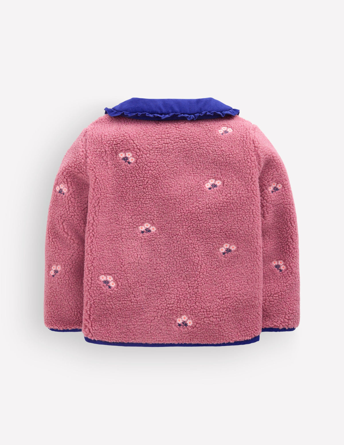 Bestickte Teddyfelljacke-Rosa Heide - Image 5