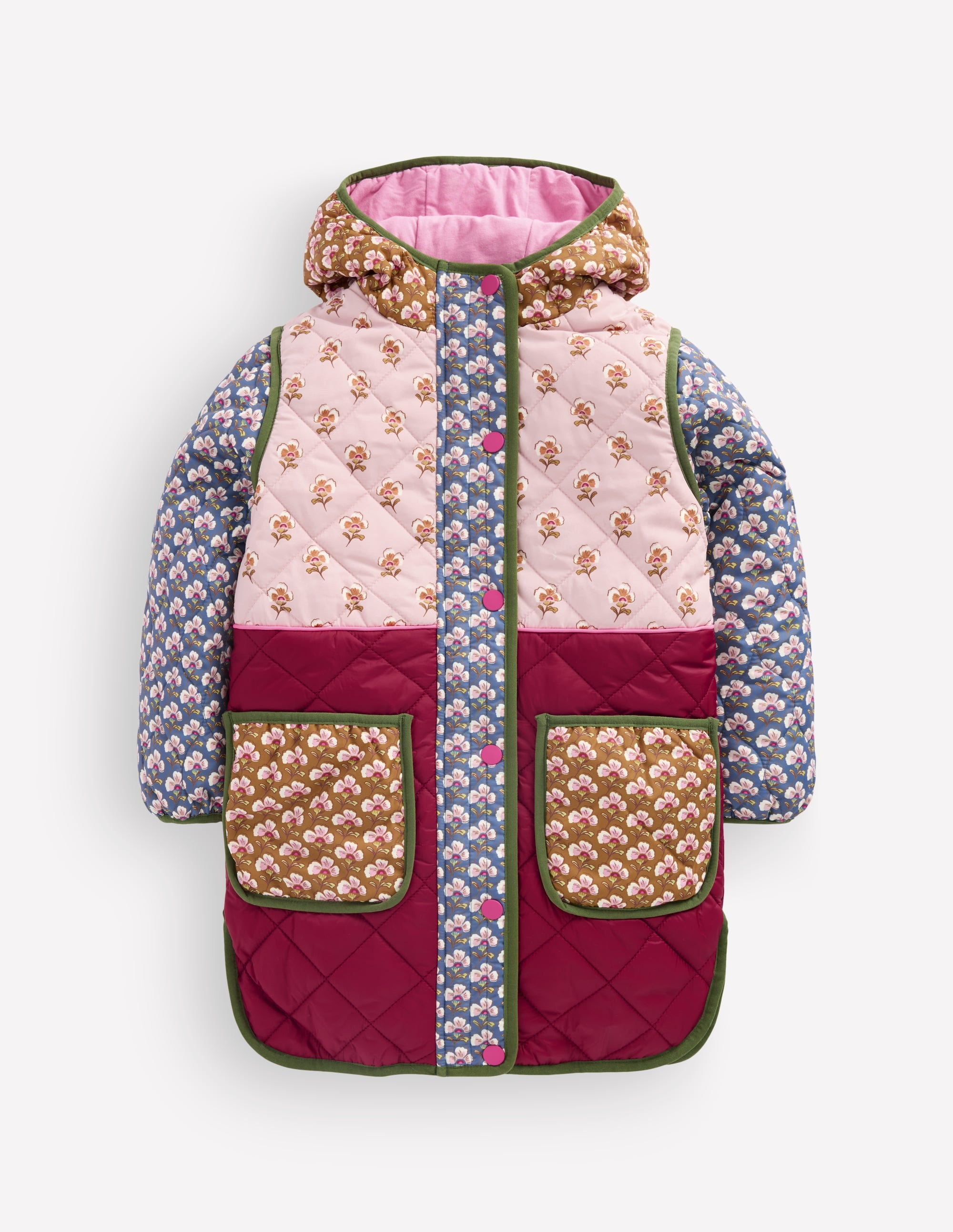 Lange Steppjacke-Kuddelmuddel Blumenmuster - Image 3