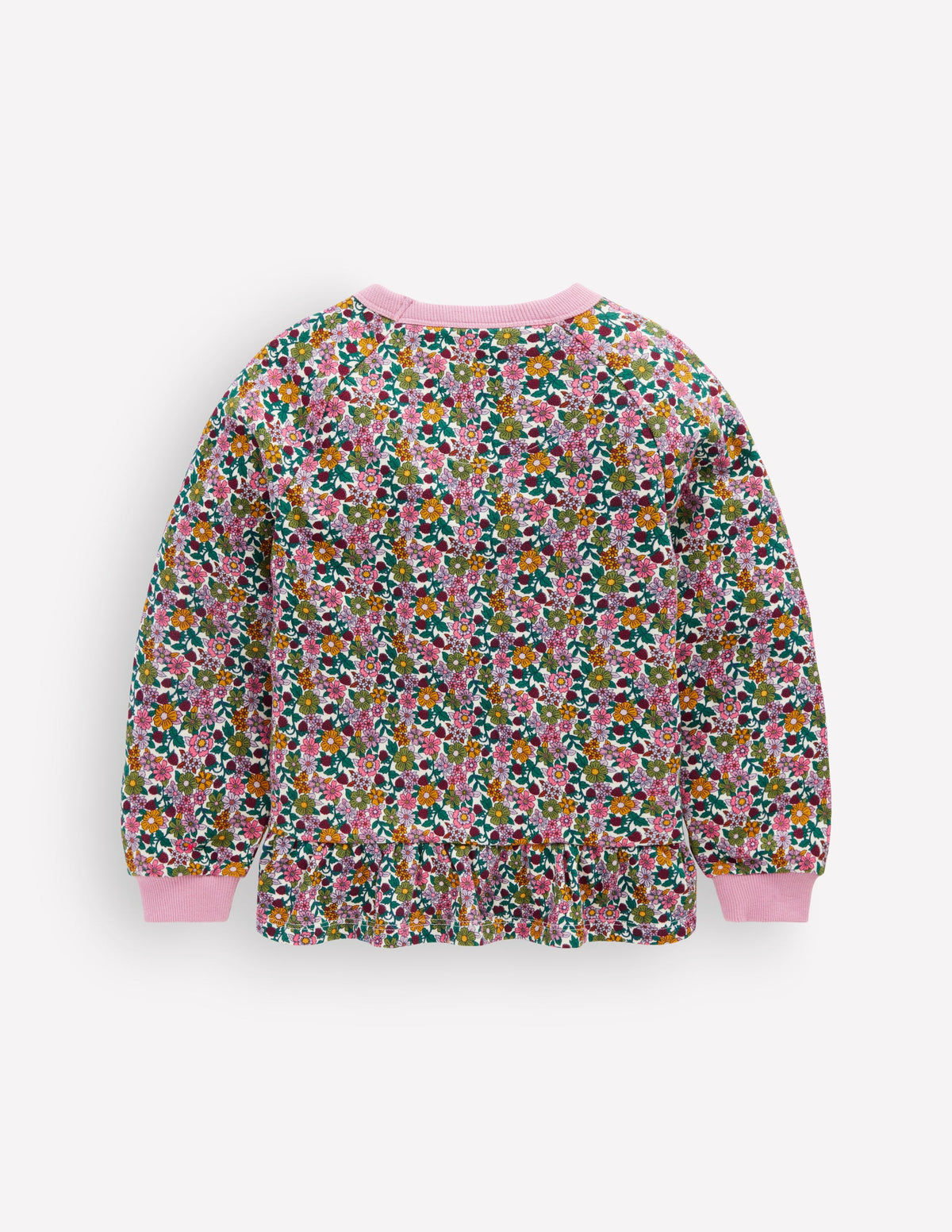 Sweatshirt mit Schößchen-Bunt Blumenmuster - Image 3