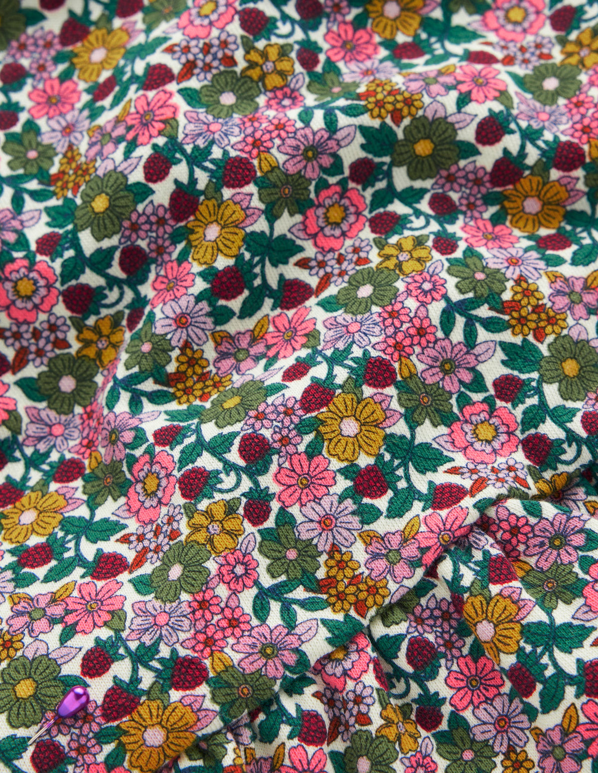 Sweatshirt mit Schößchen-Bunt Blumenmuster-2