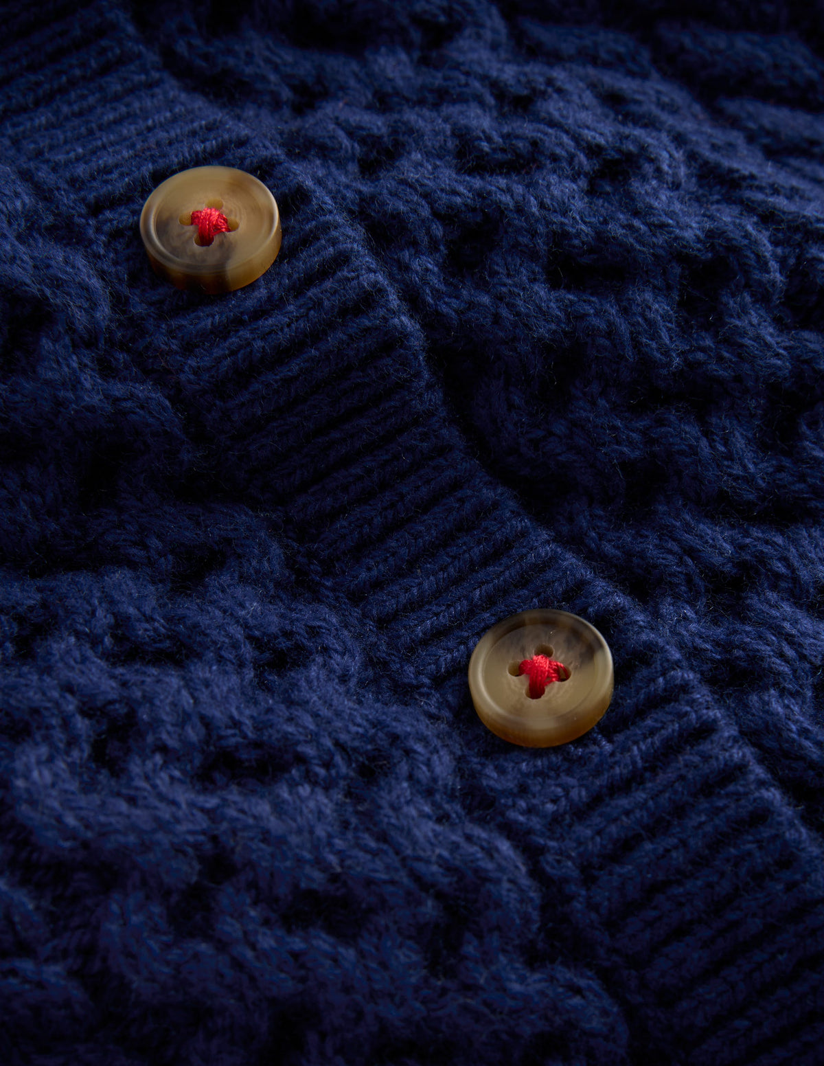 Strickjacke mit Zopfmuster-Marineblau - Image 3