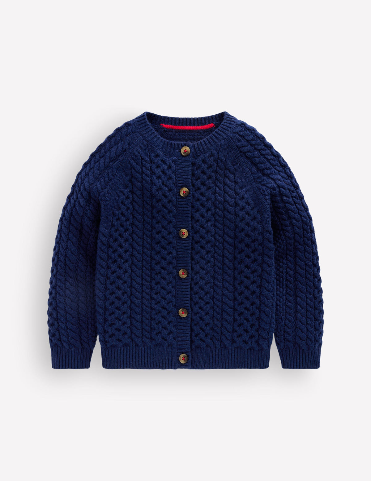 Strickjacke mit Zopfmuster-Marineblau - Image 1