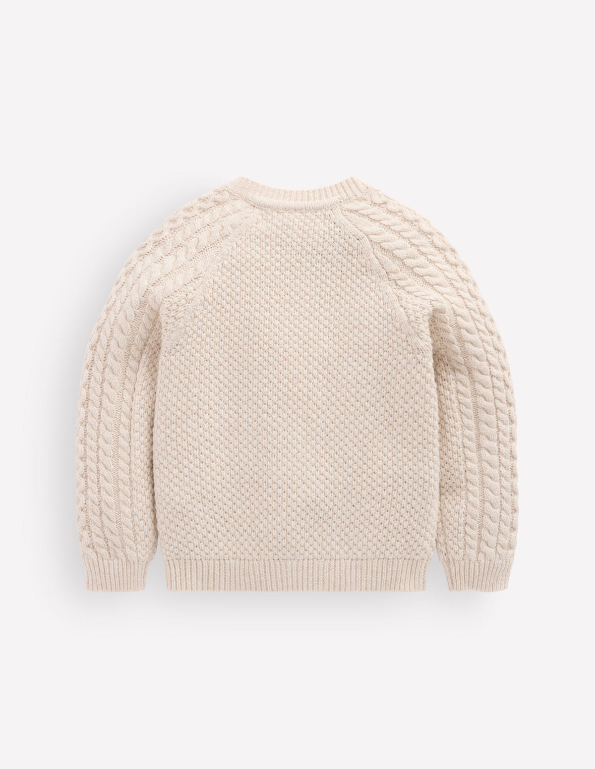 Strickjacke mit Zopfmuster-Beige Meliert - Image 2